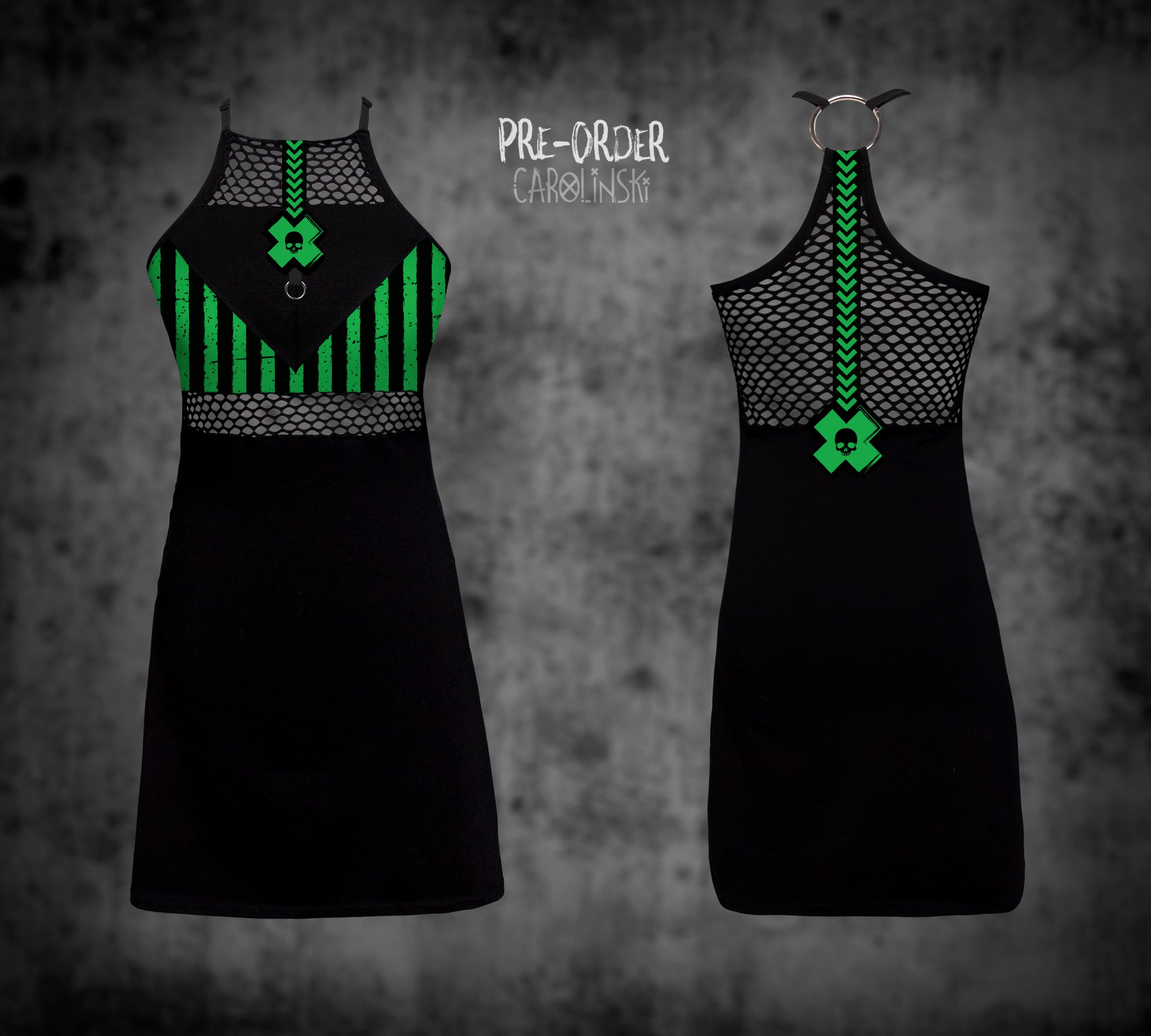 HighNeck Dress - Stripes