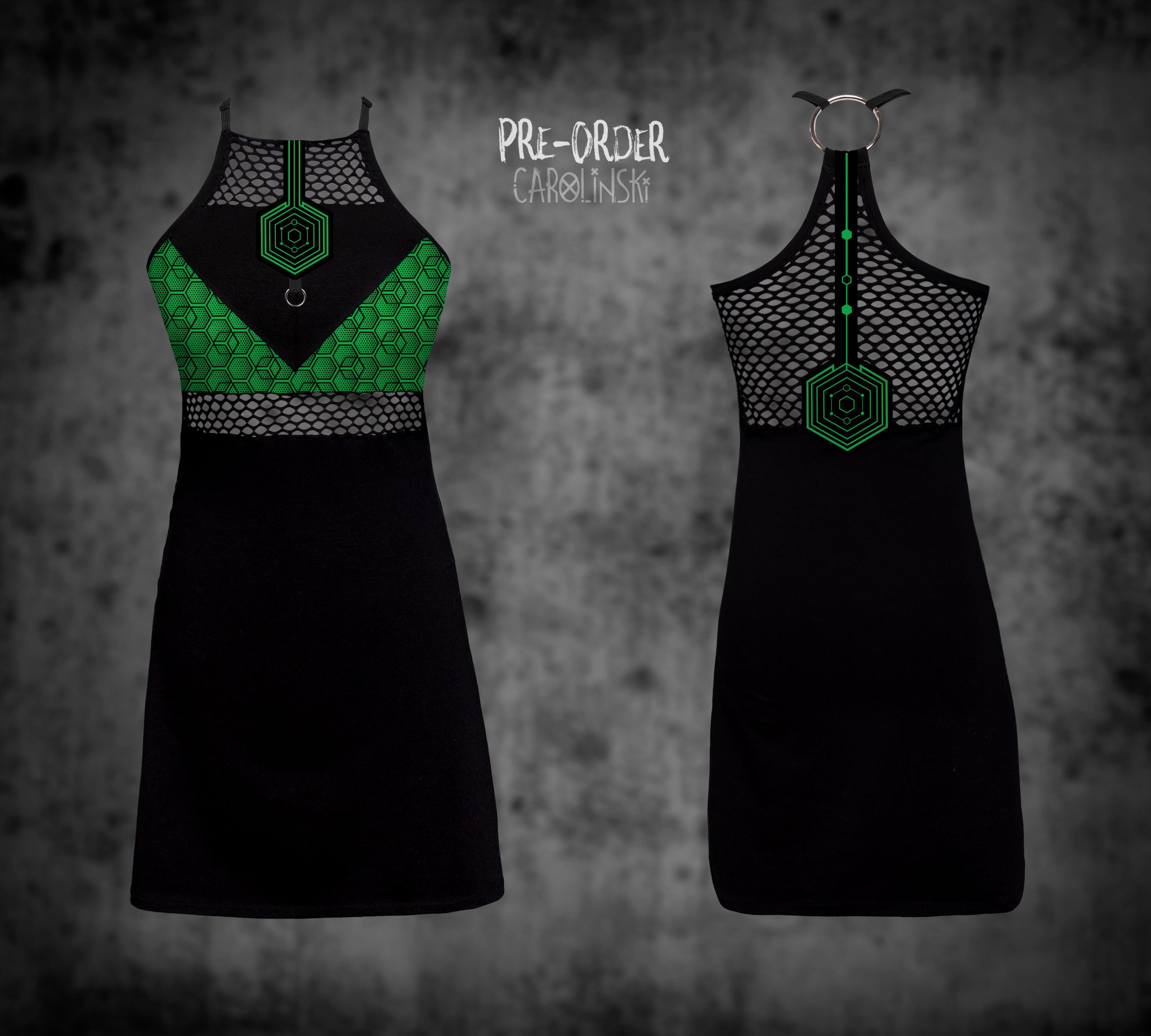 HighNeck Dress - Hexagon