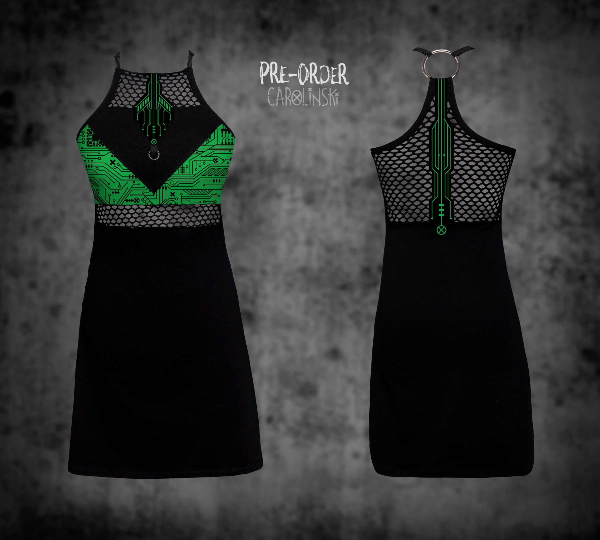 HighNeck Dress - Circuitboard
