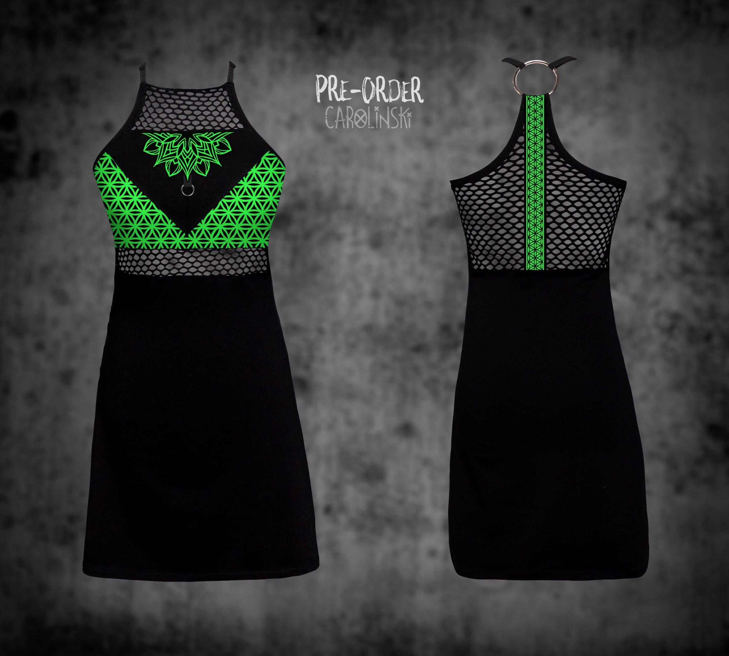 HighNeck Dress - Flower of Life