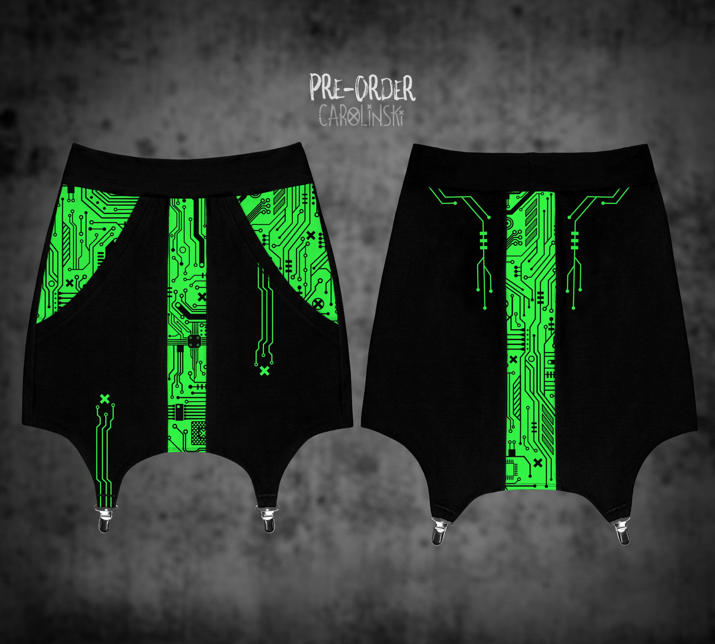 Garter Skirt - Circuitboard