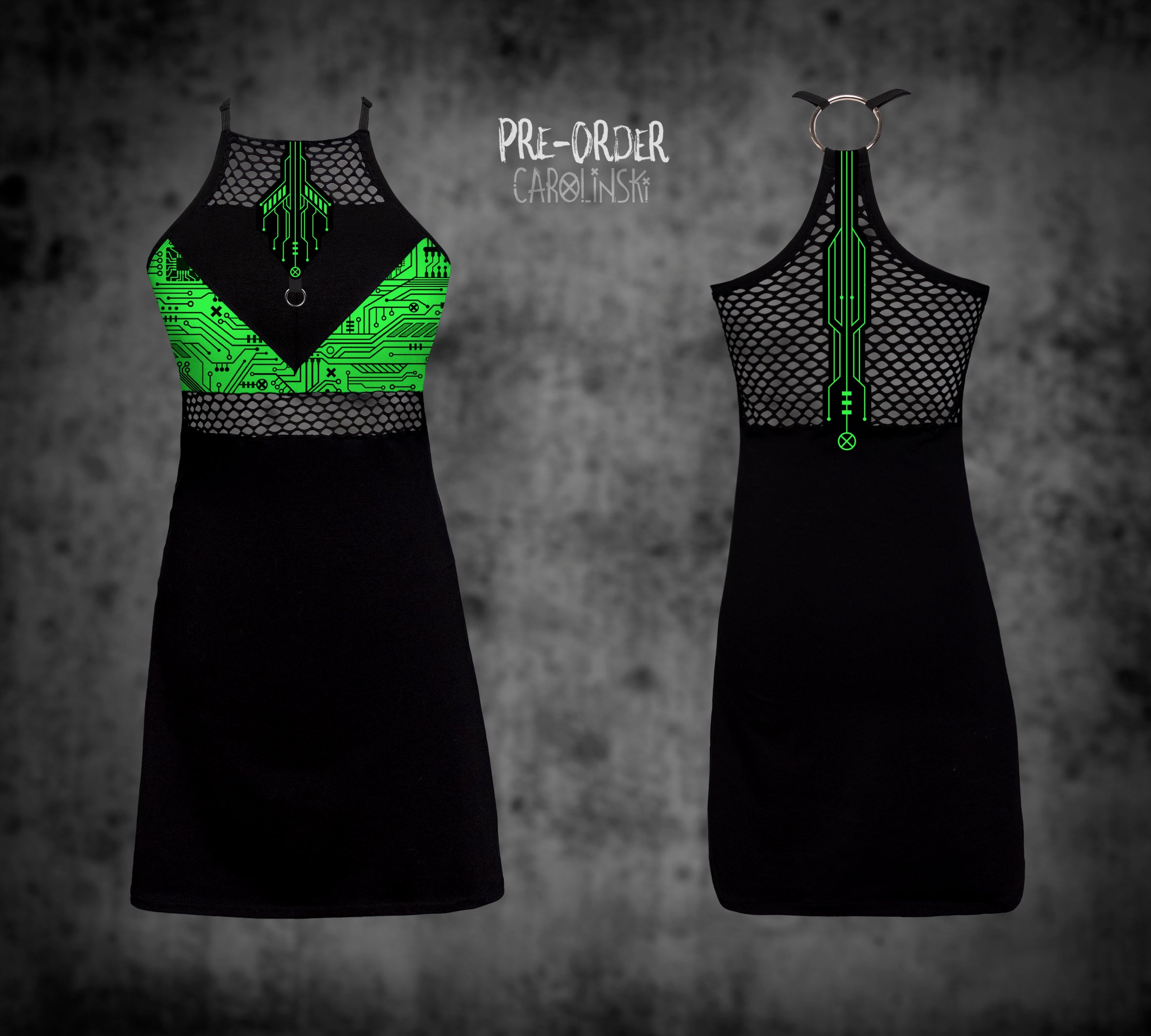 HighNeck Dress - Circuitboard