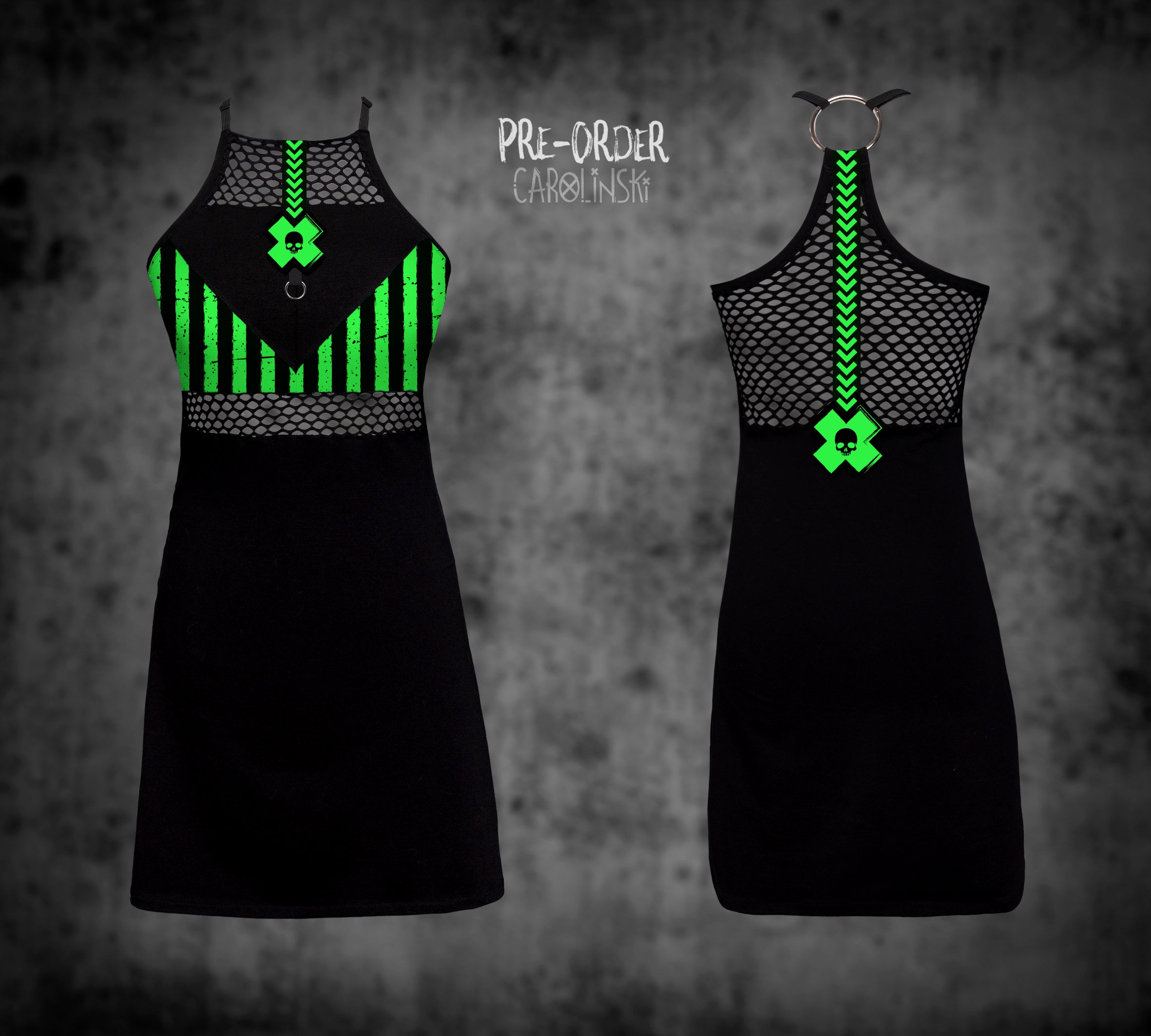 HighNeck Dress - Stripes
