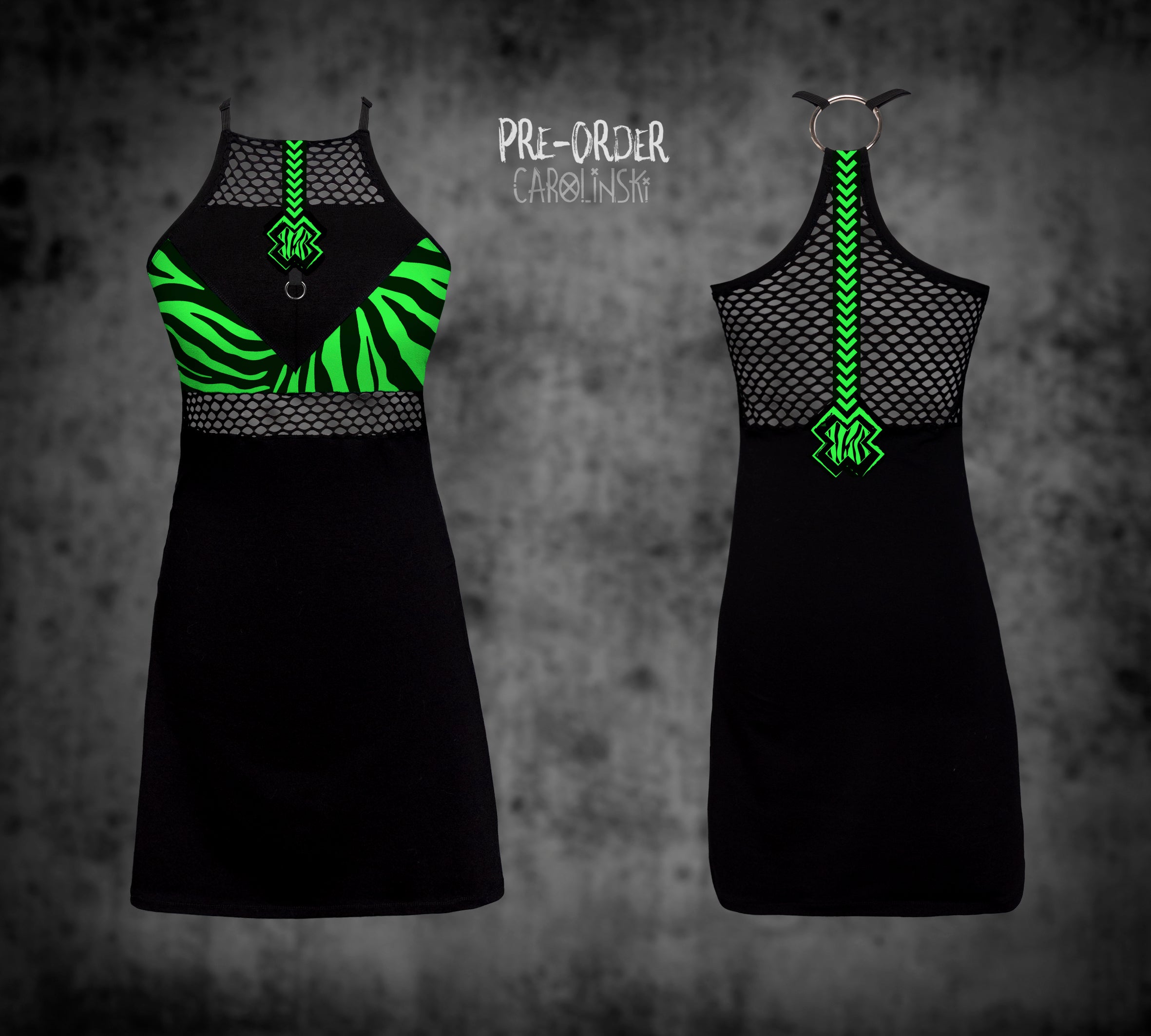 HighNeck Dress - Zebra