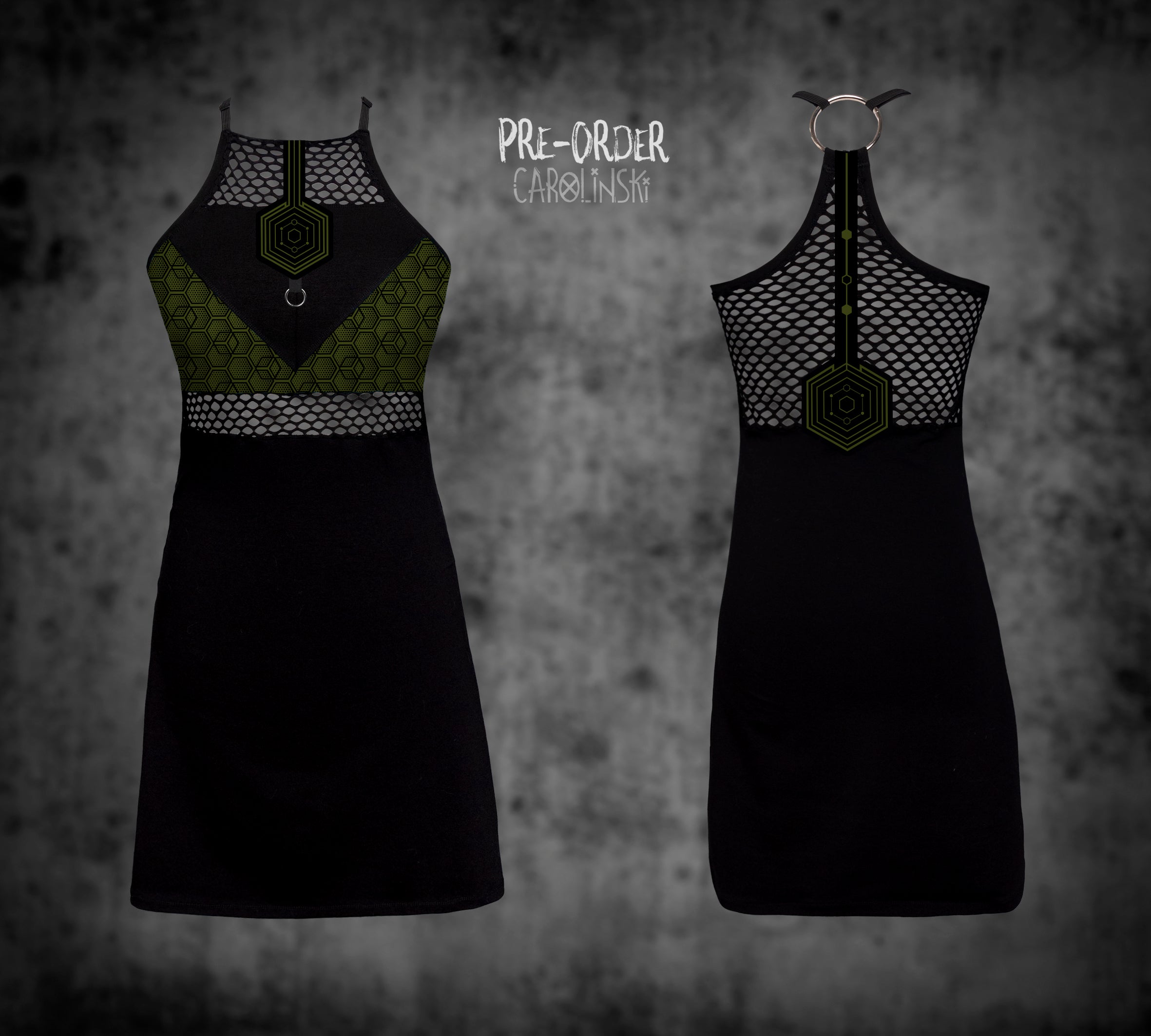 HighNeck Dress - Hexagon
