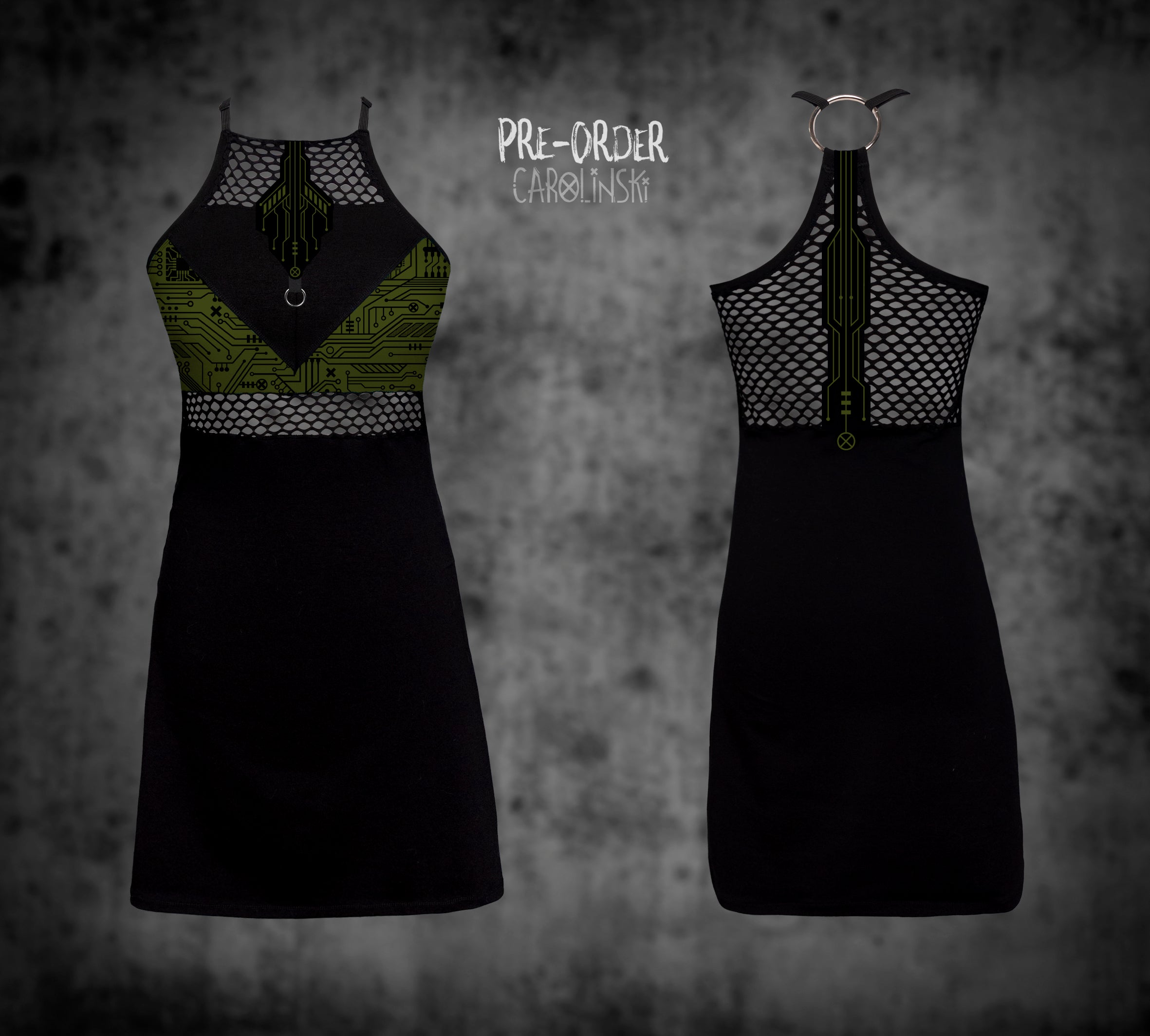 HighNeck Dress - Circuitboard