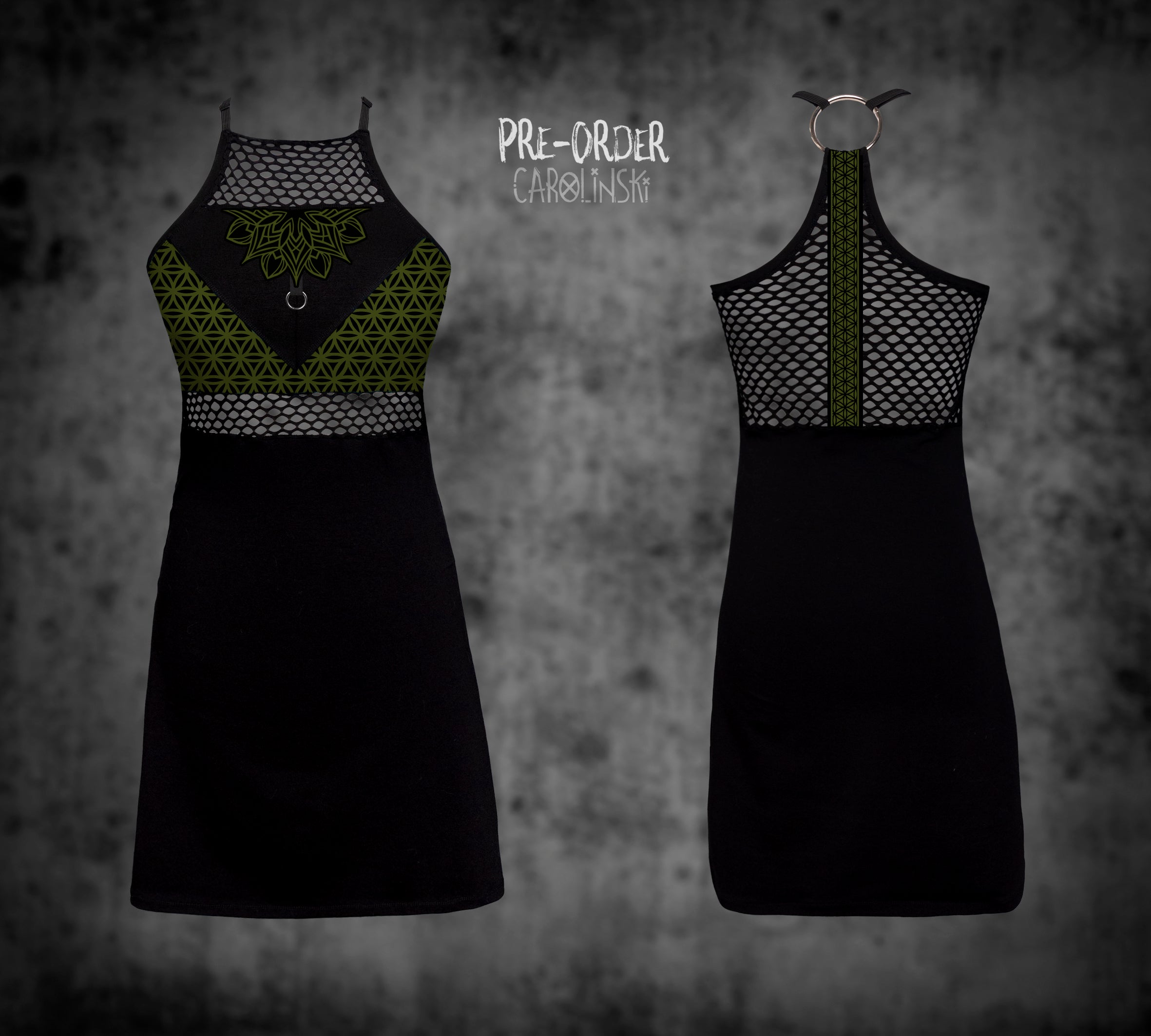 HighNeck Dress - Flower of Life