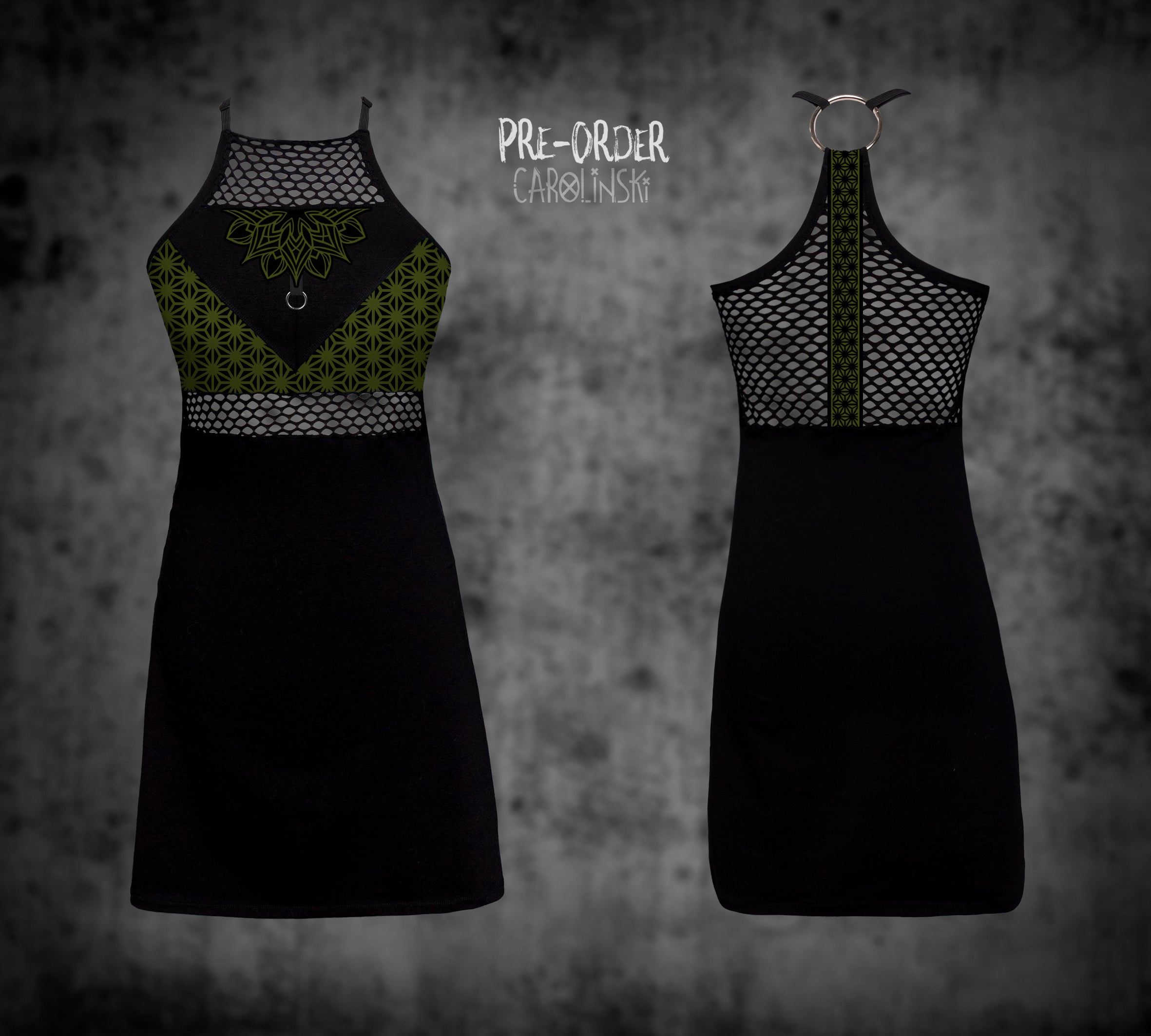 HighNeck Dress - Asanoha