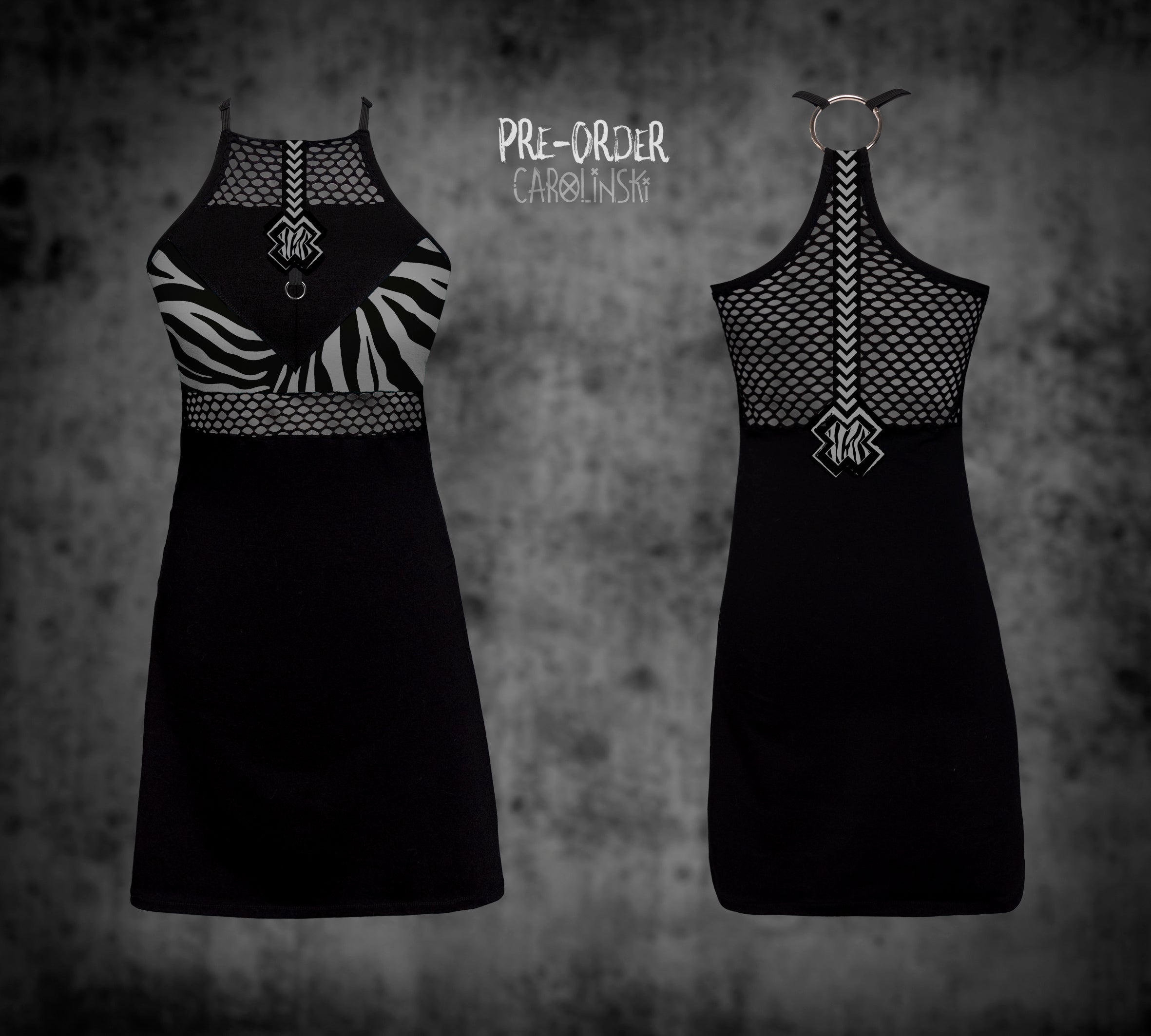 HighNeck Dress - Zebra