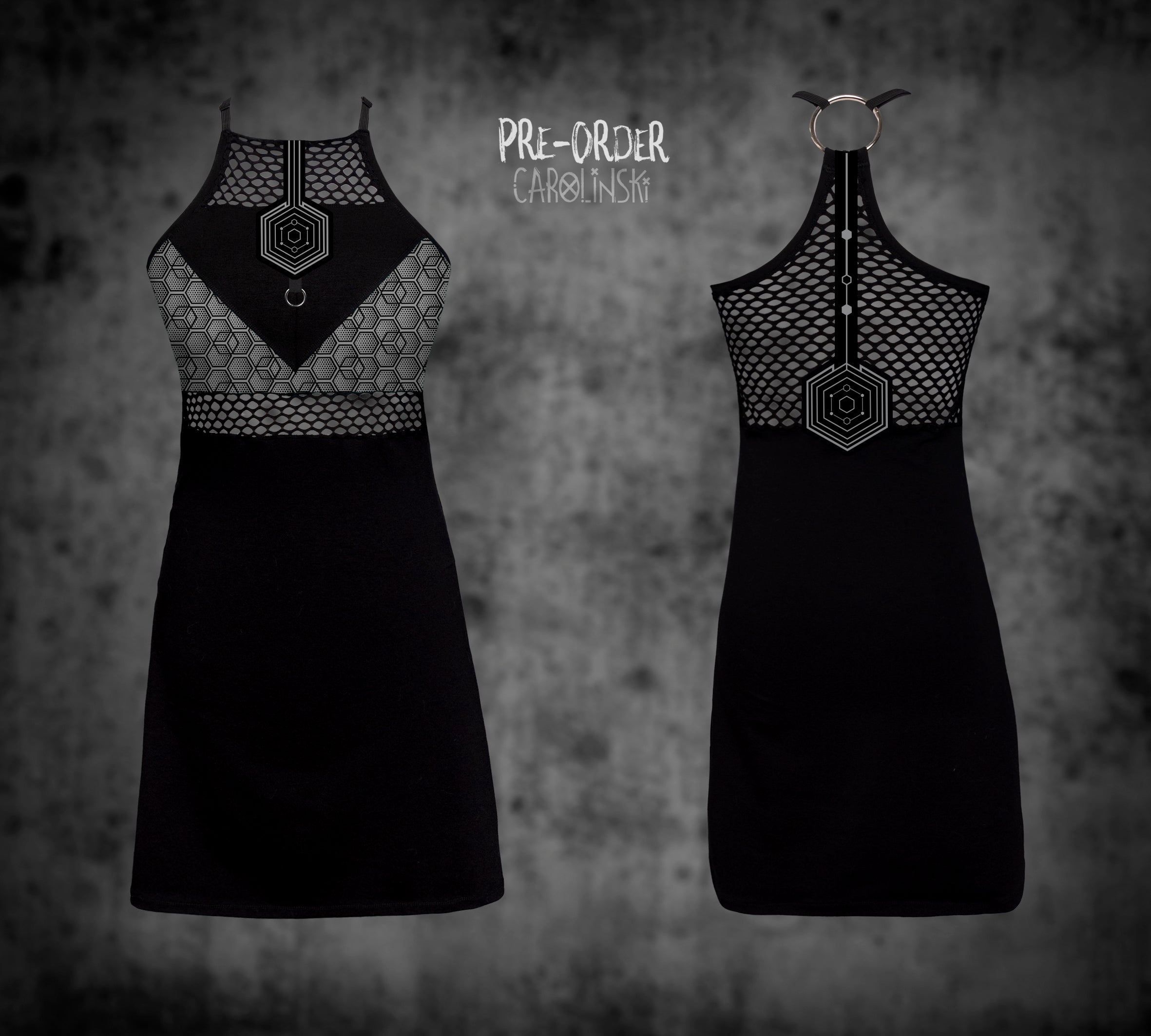 HighNeck Dress - Hexagon