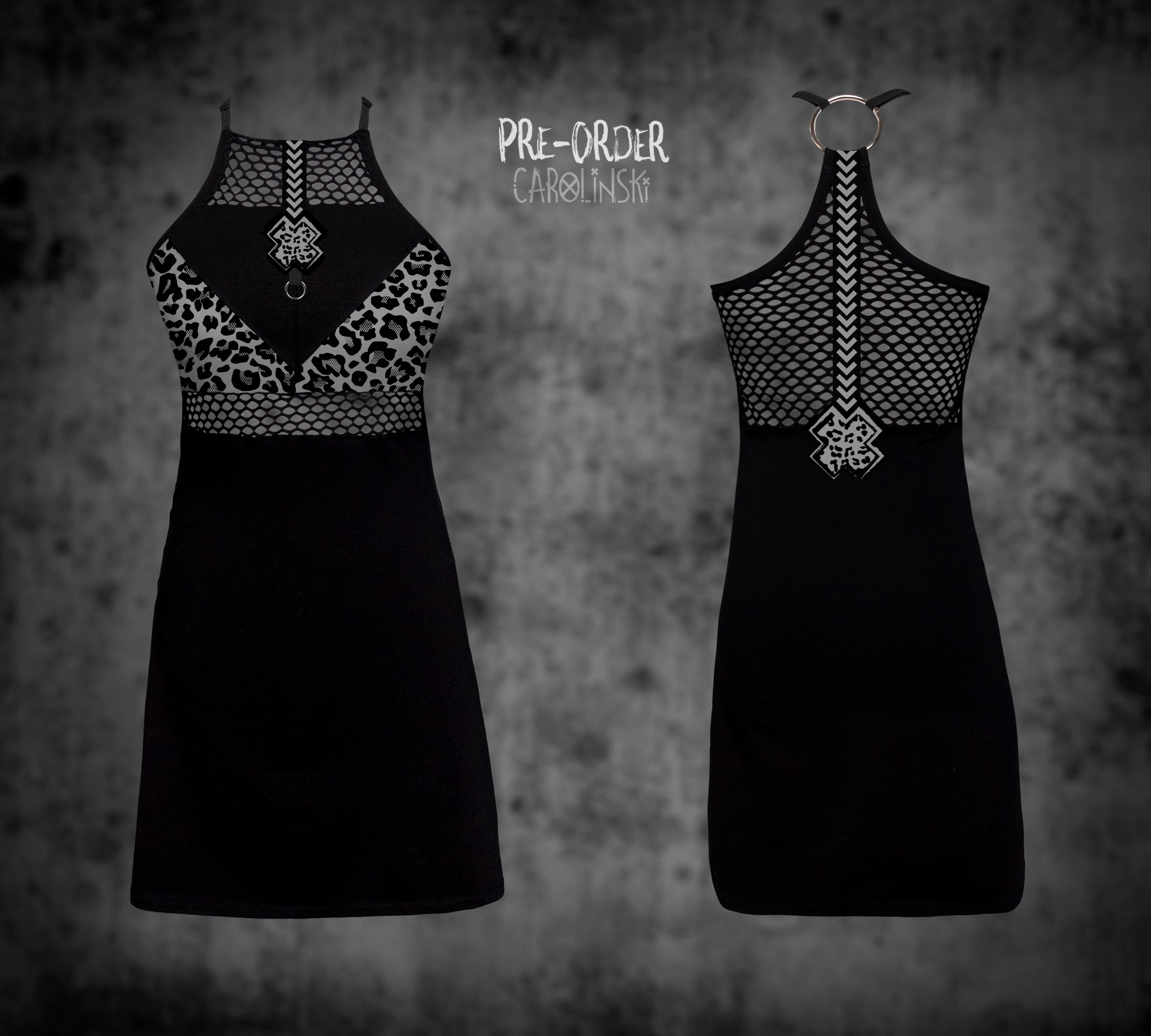 HighNeck Dress - Leopard