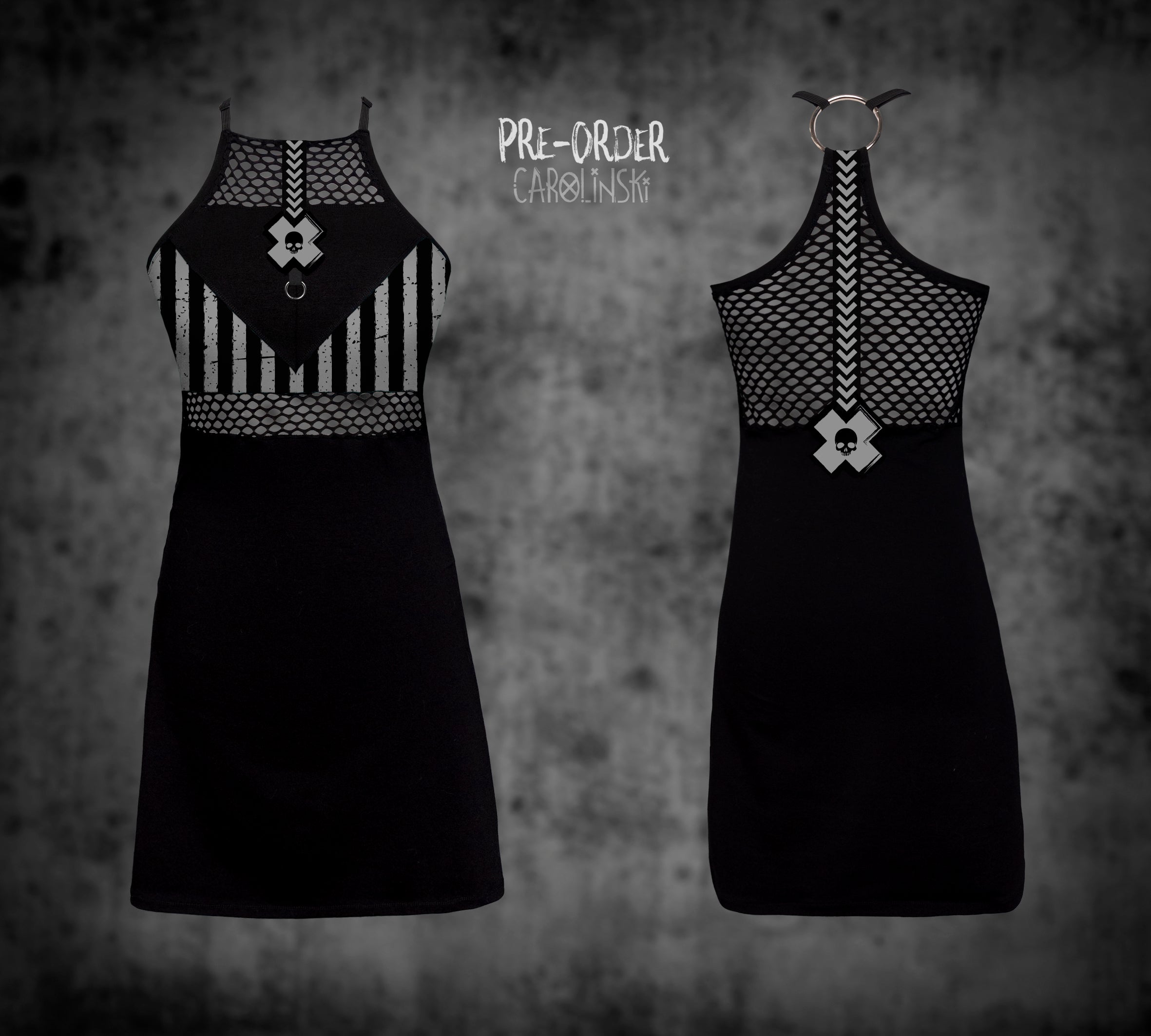 HighNeck Dress - Stripes