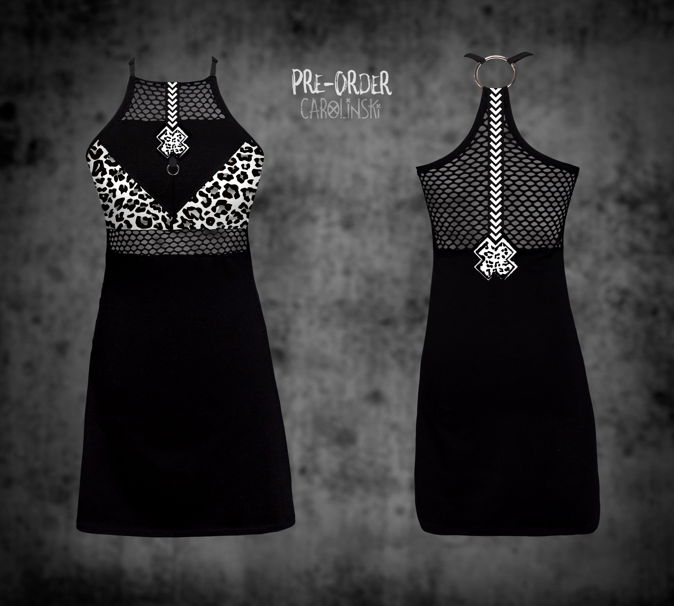 HighNeck Dress - Leopard