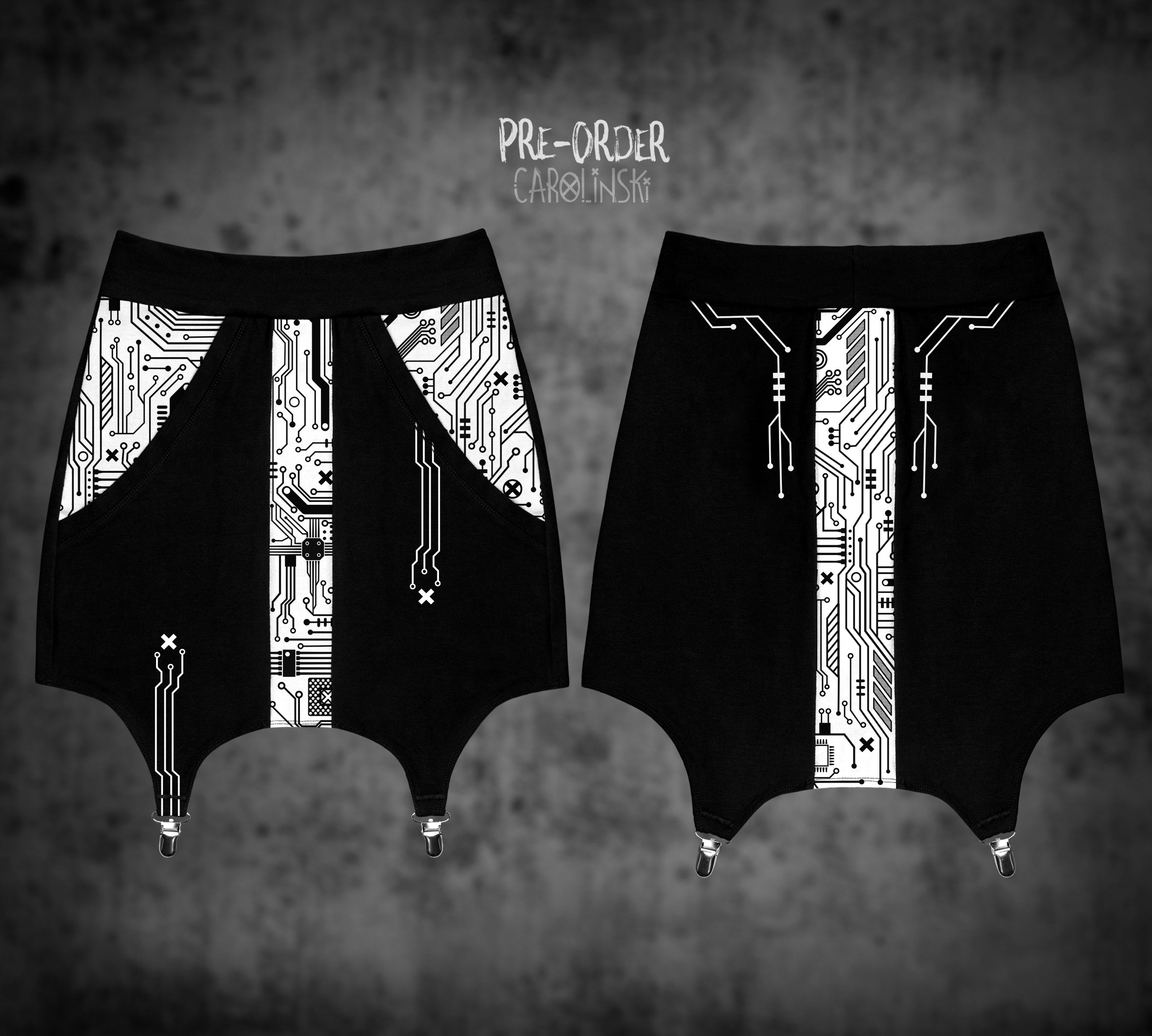 Garter Skirt - Circuitboard