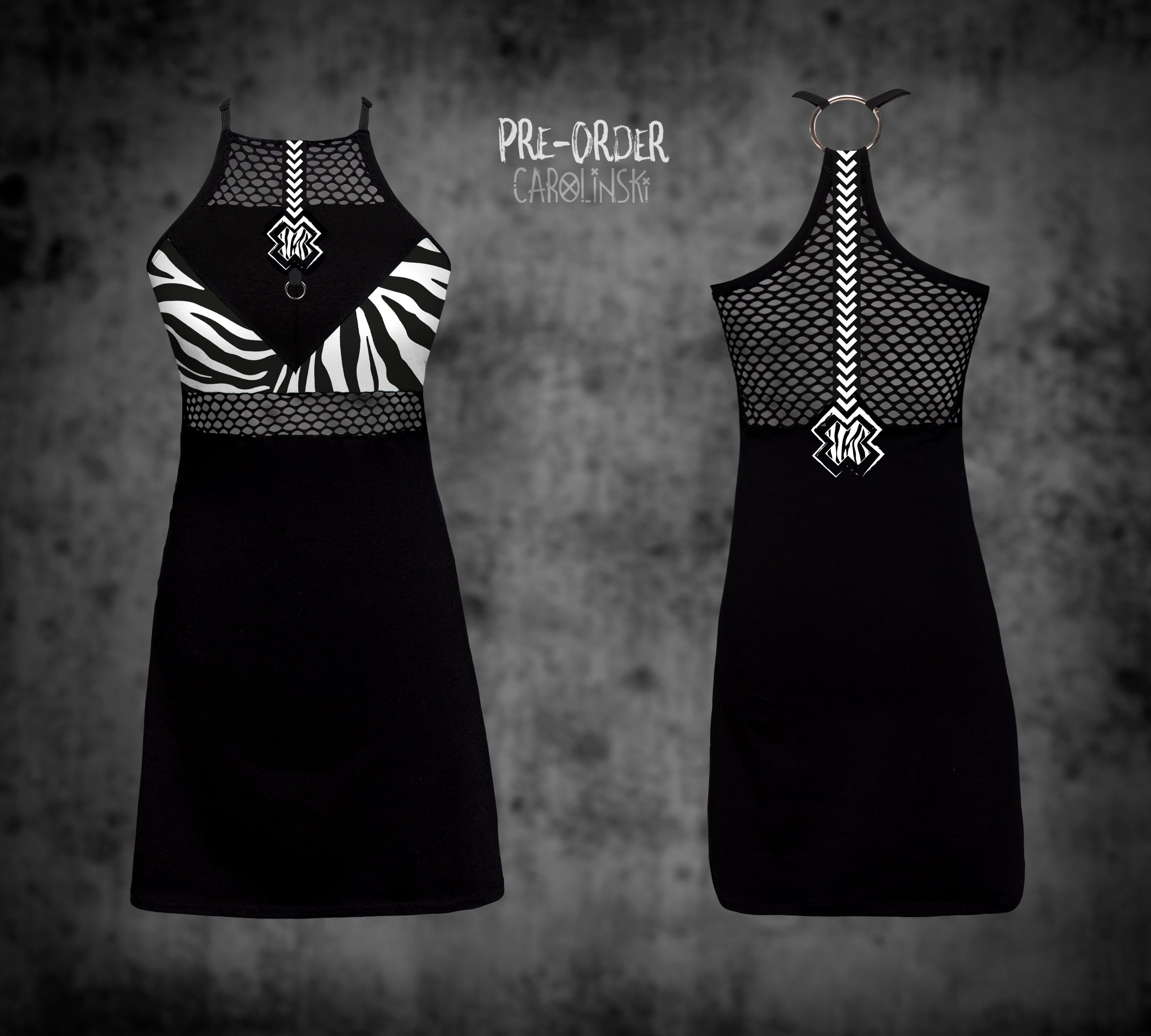 HighNeck Dress - Zebra