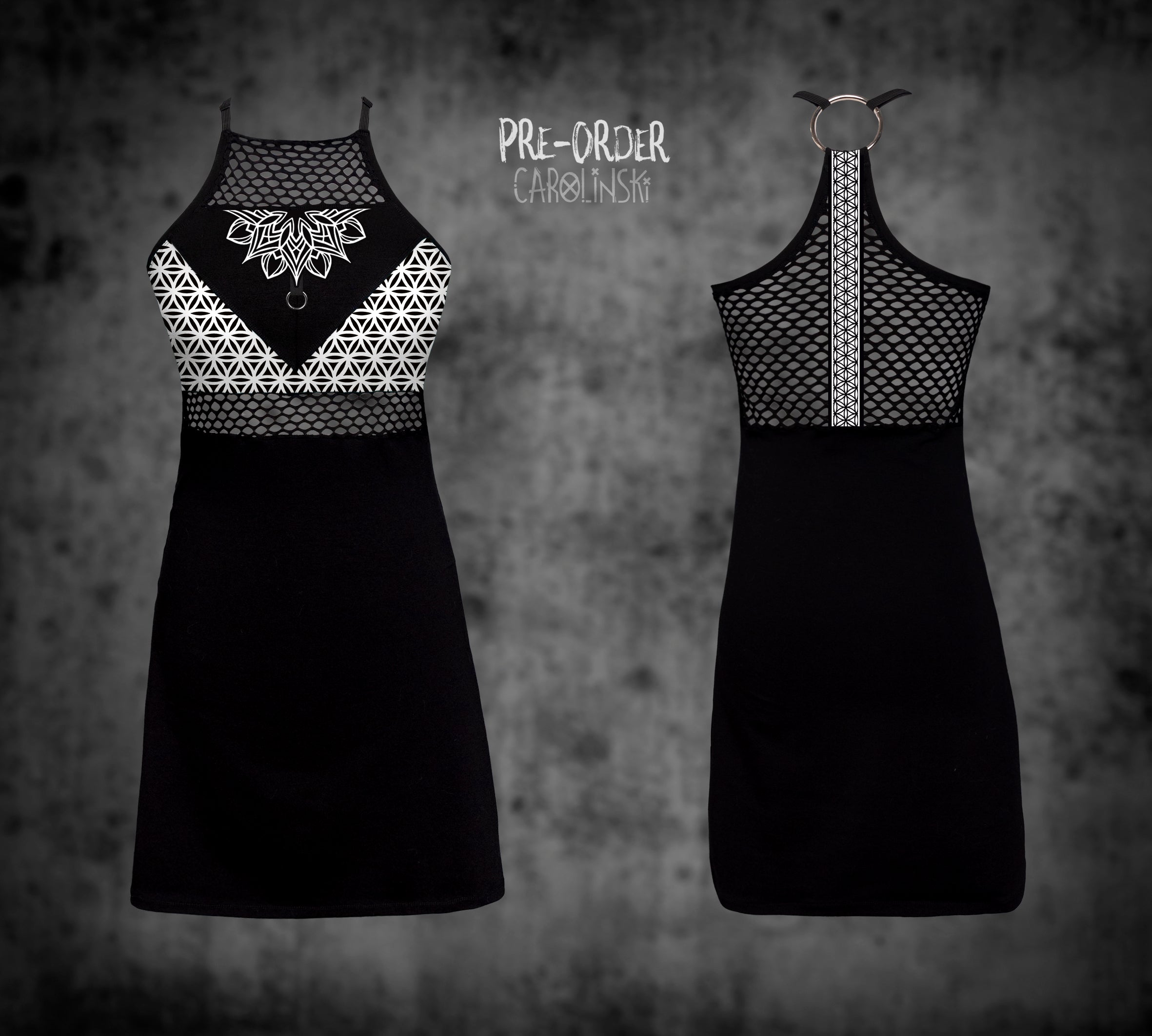 HighNeck Dress - Flower of Life