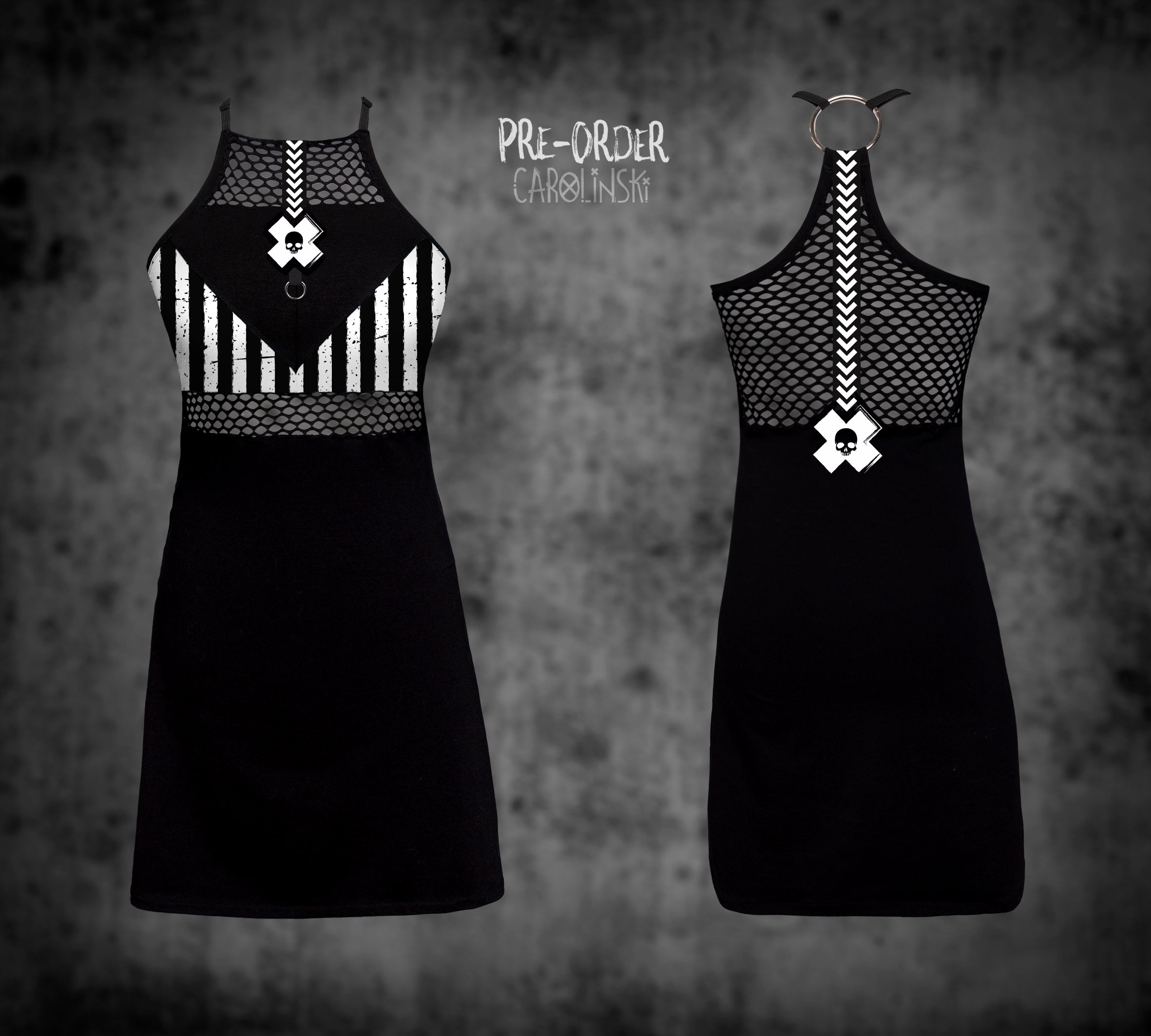 HighNeck Dress - Stripes