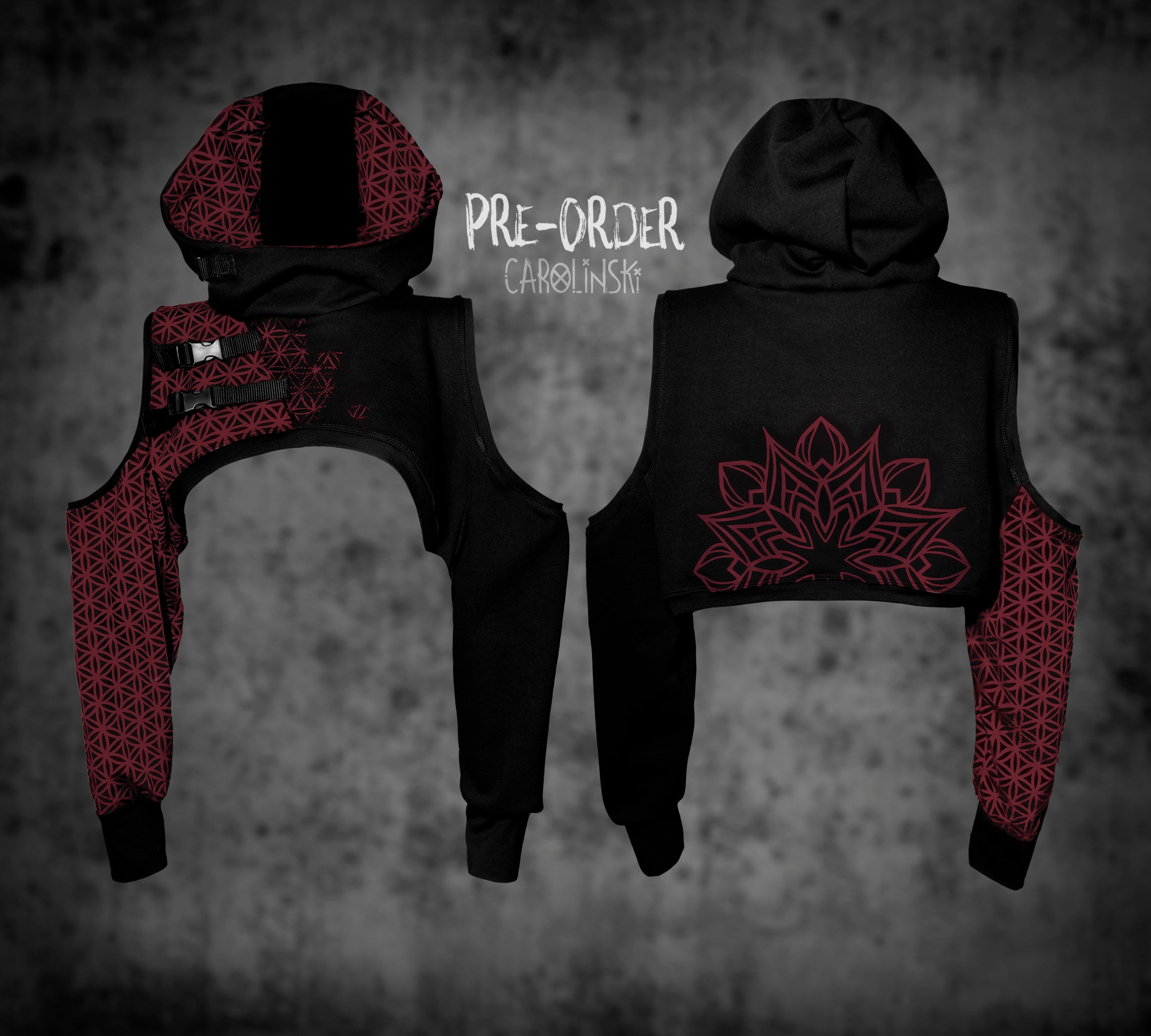Crop Hoodie - Flower of Life