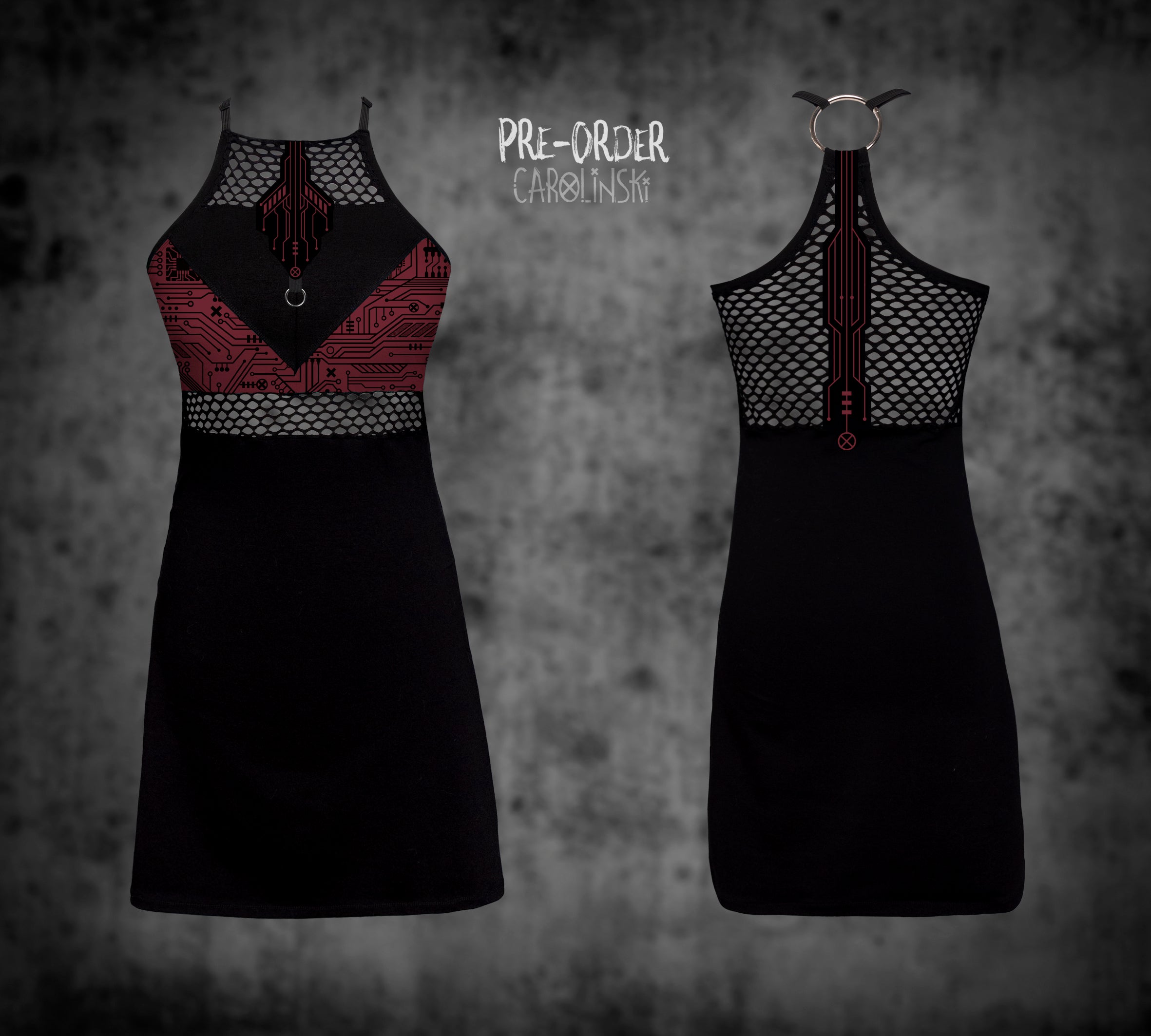 HighNeck Dress - Circuitboard