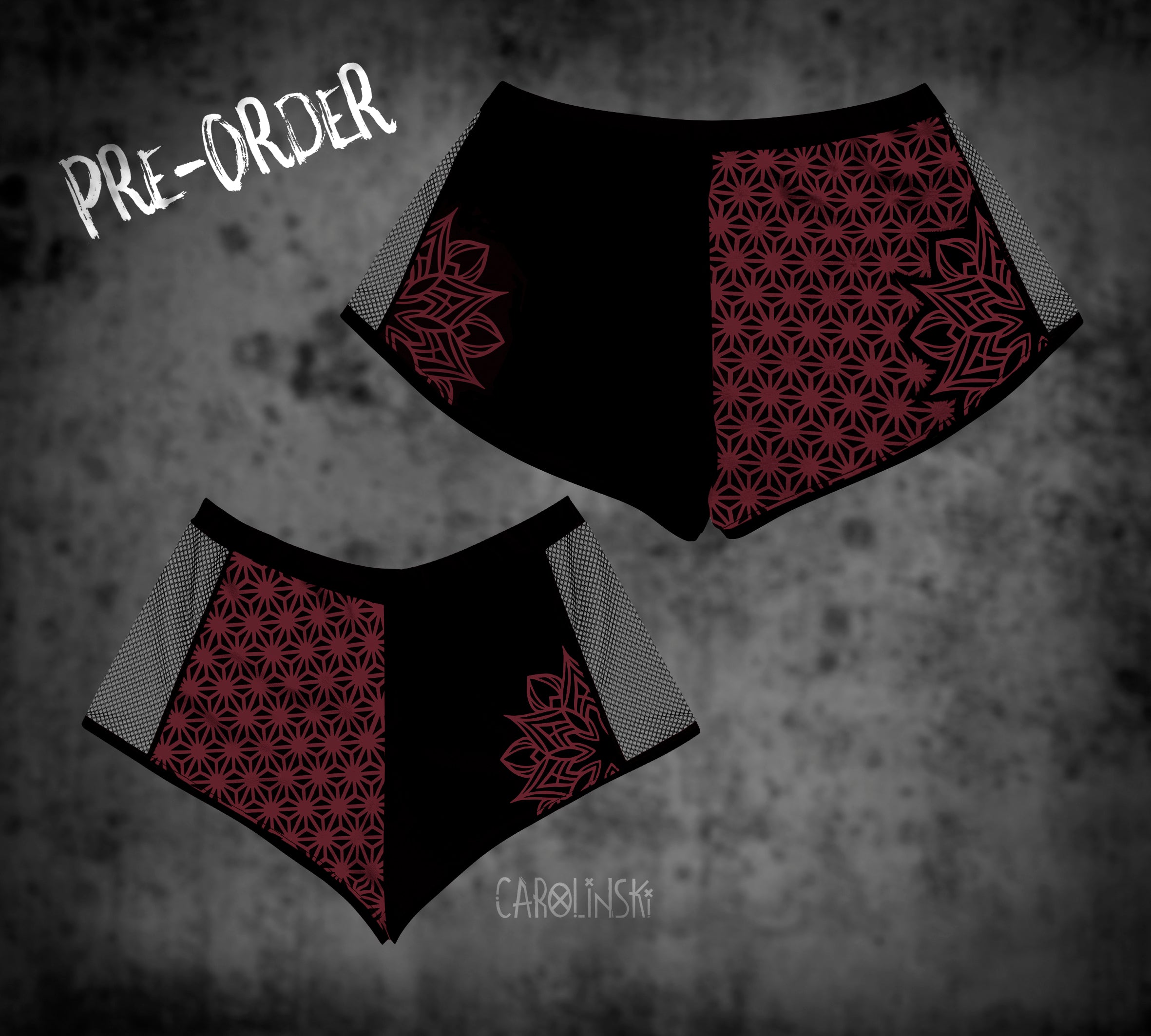 Split Shorts - Asanoha
