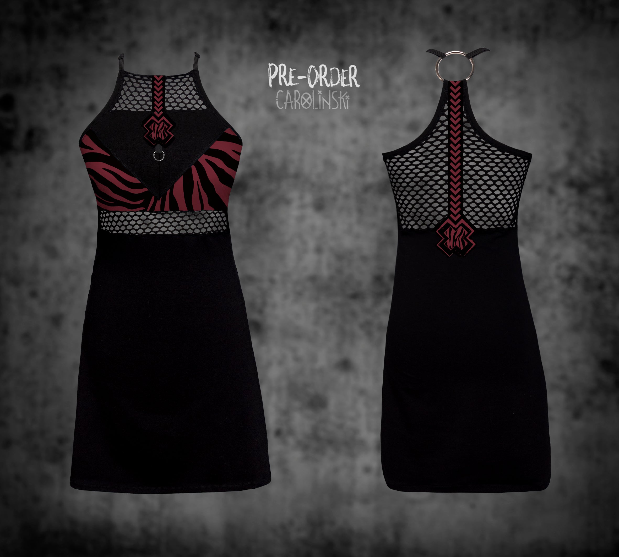 HighNeck Dress - Zebra