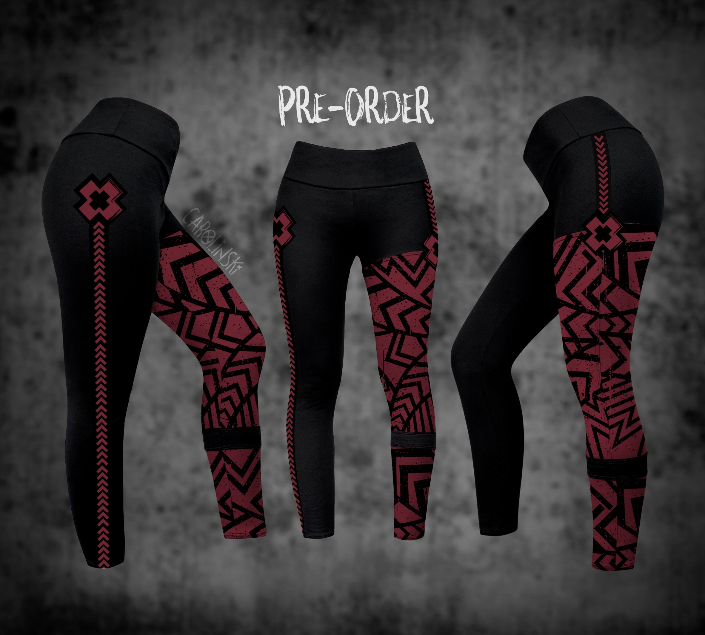 Split Leggings - Grunge