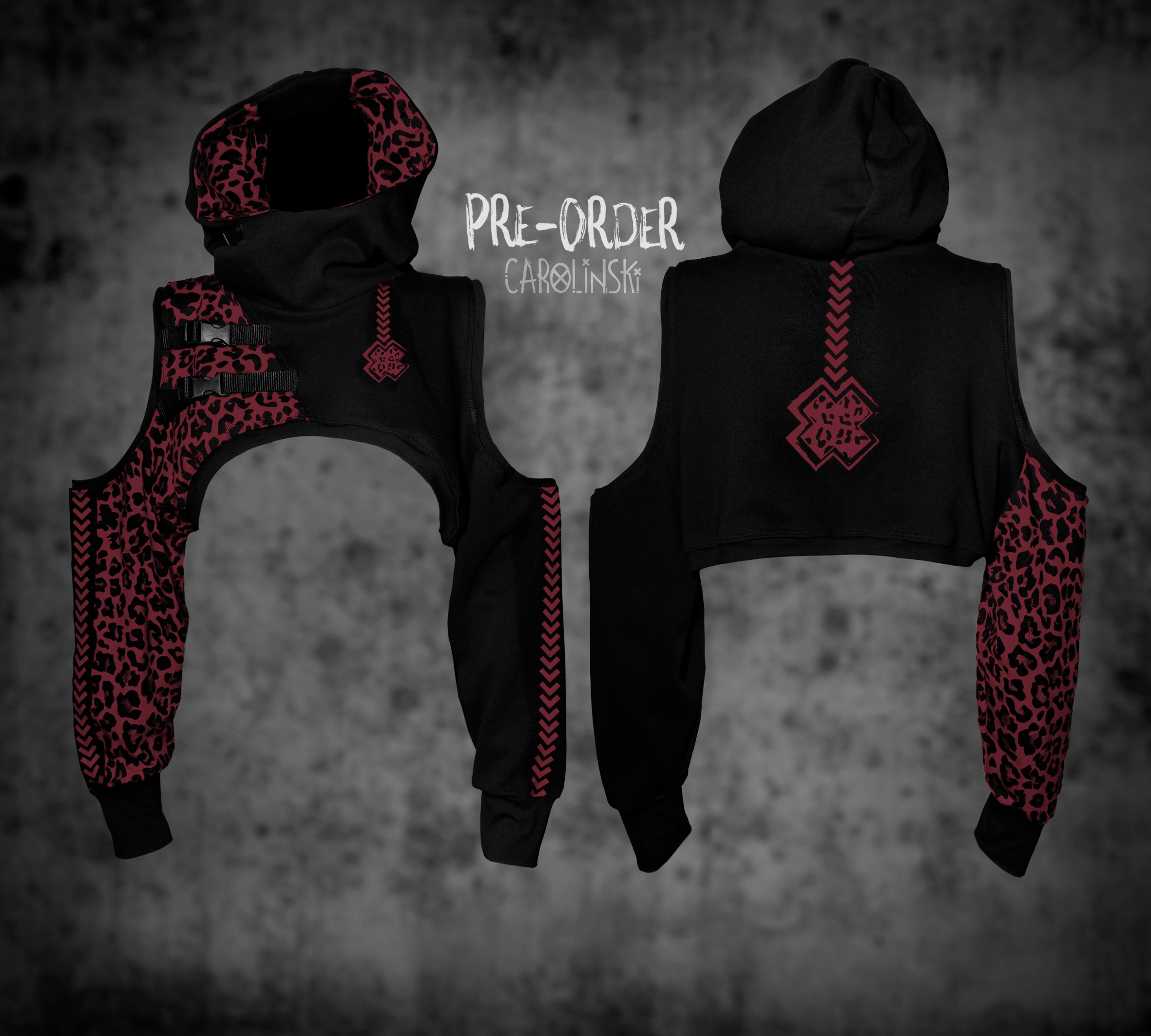 Crop Hoodie - Leopard