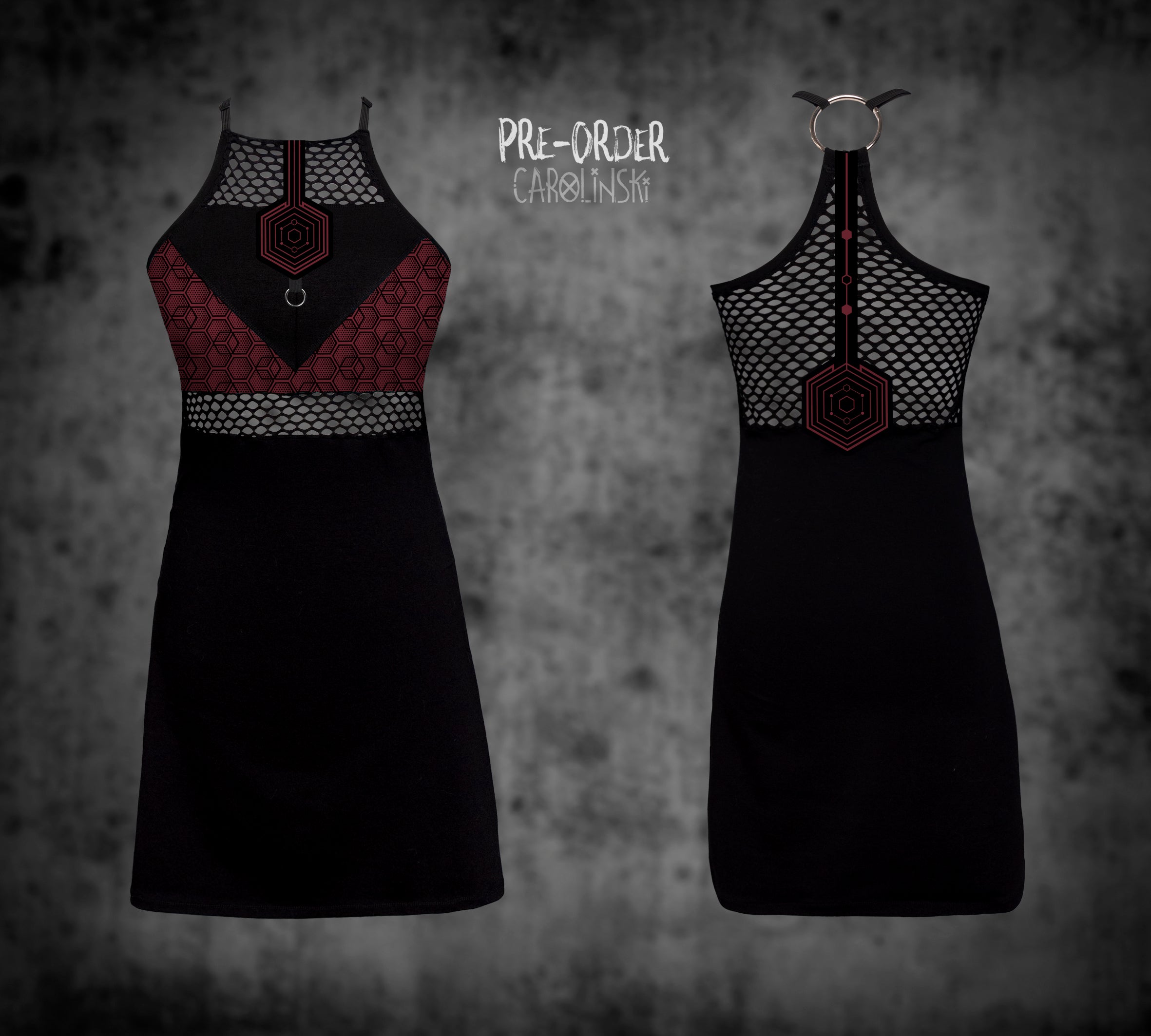 HighNeck Dress - Hexagon