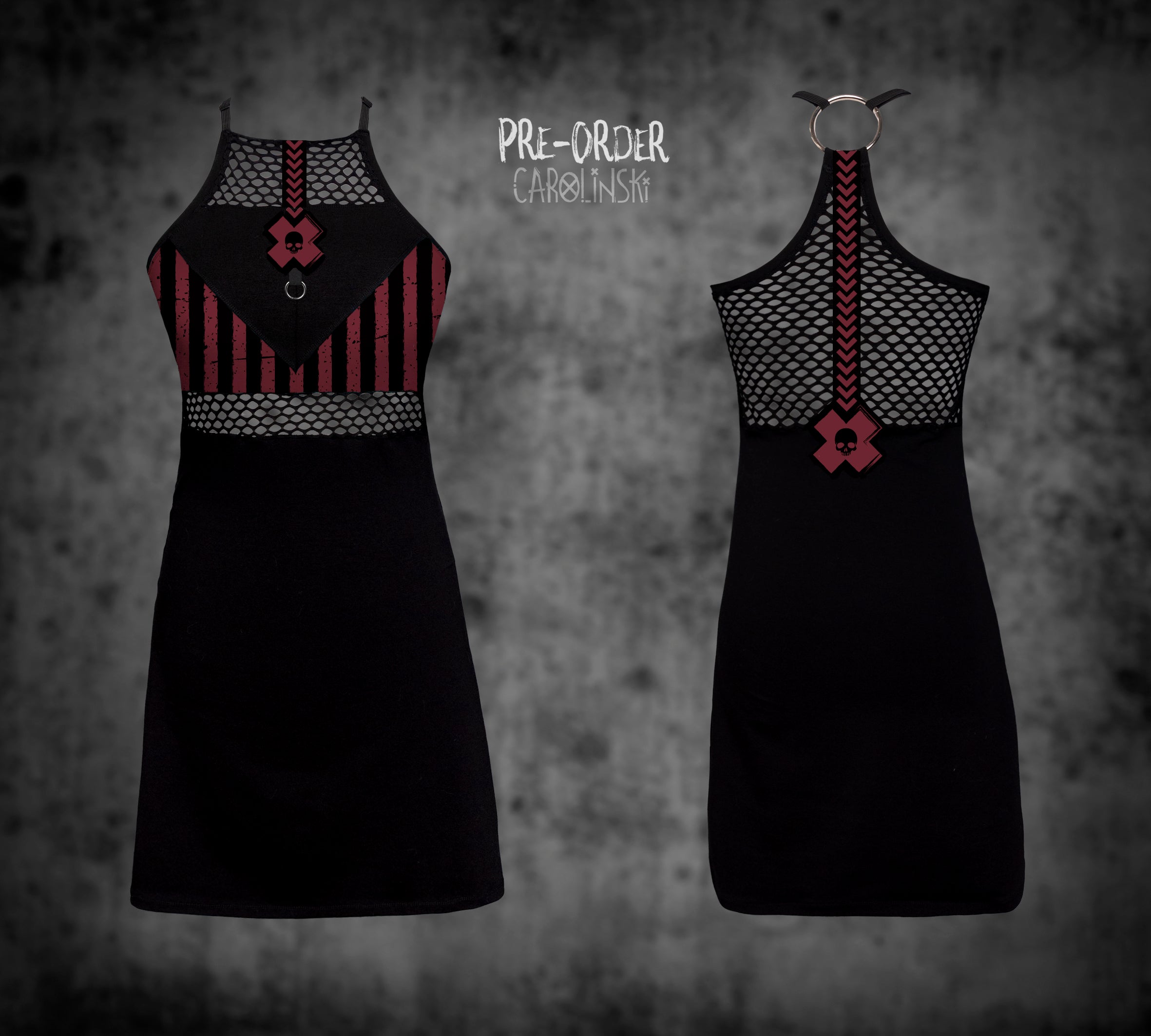 HighNeck Dress - Stripes