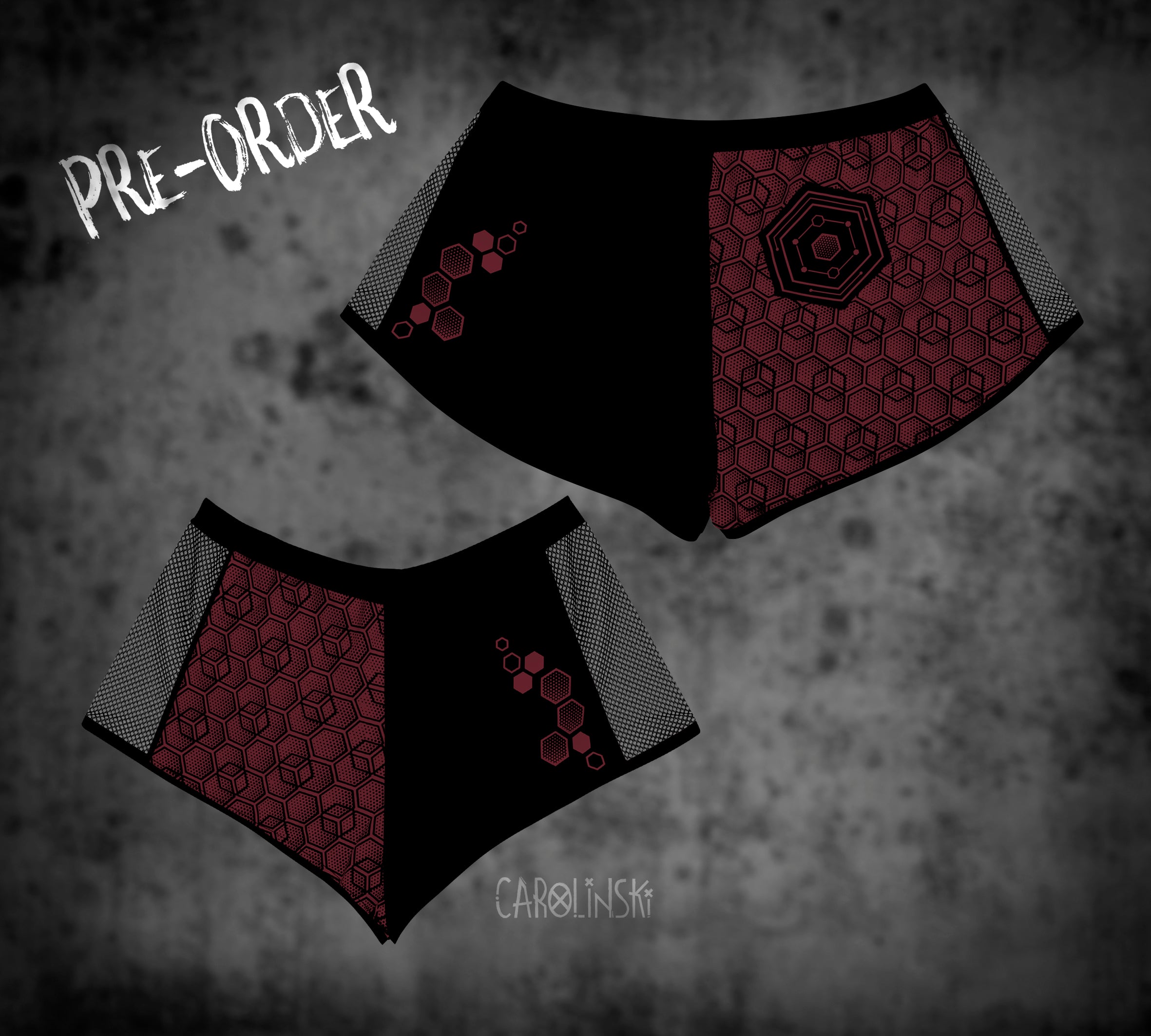Split Shorts - Hexagon