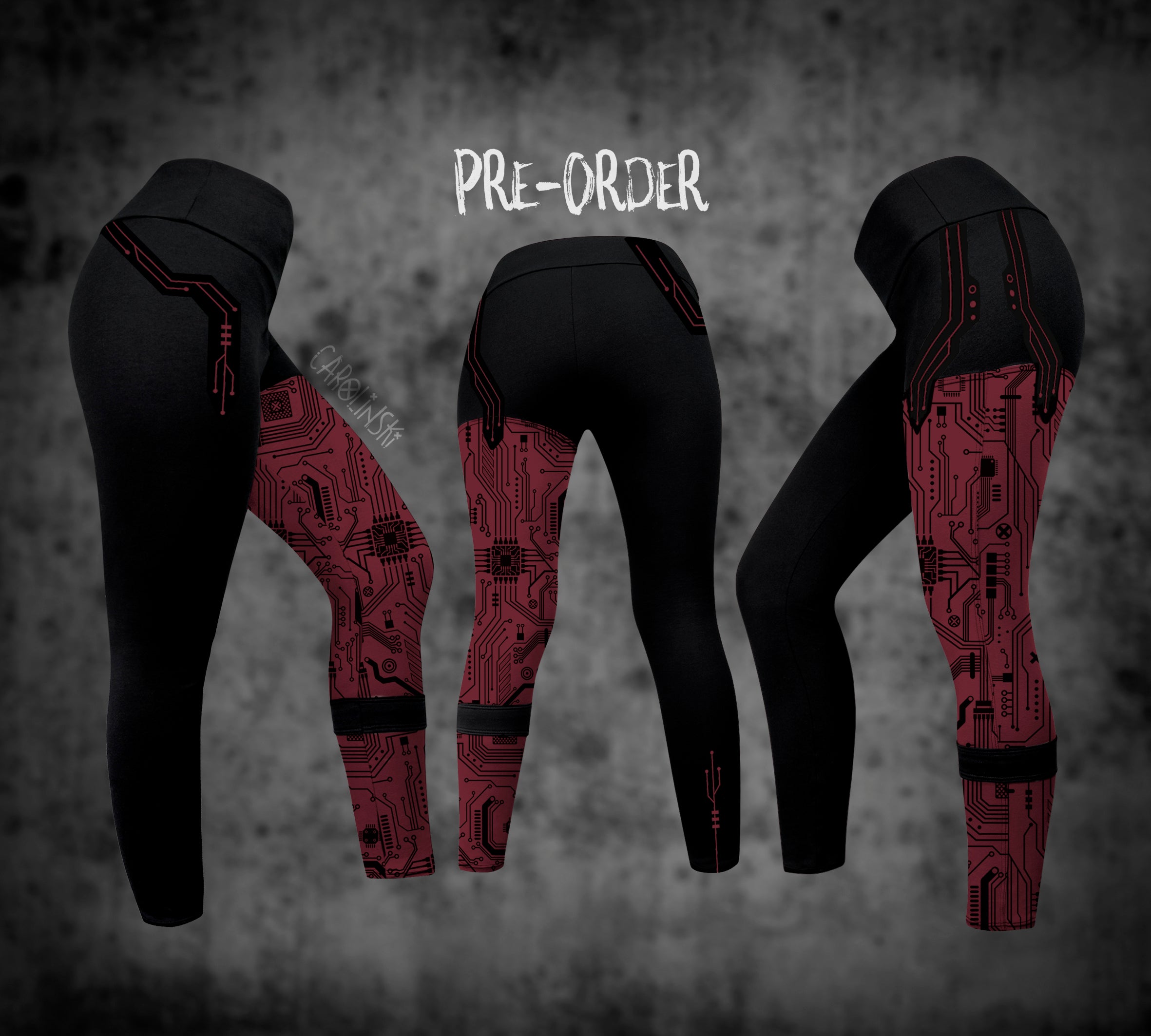 Split Leggings - Circuit Board