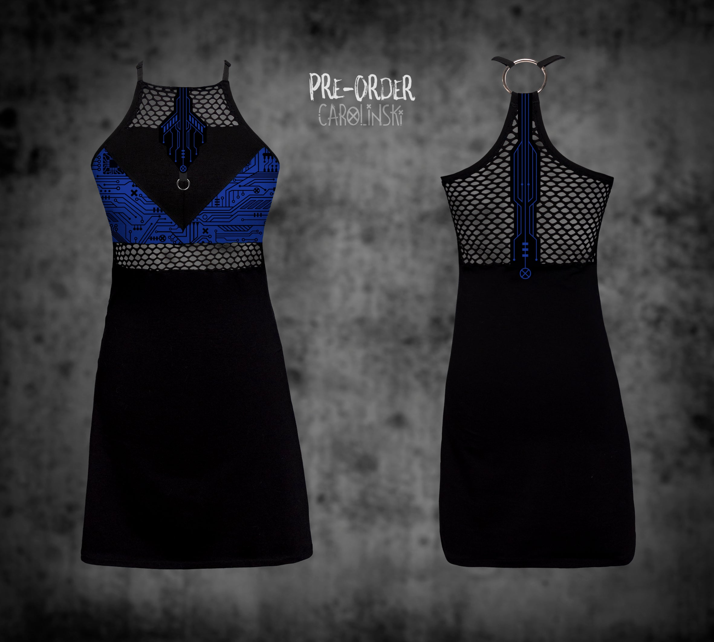 HighNeck Dress - Circuitboard