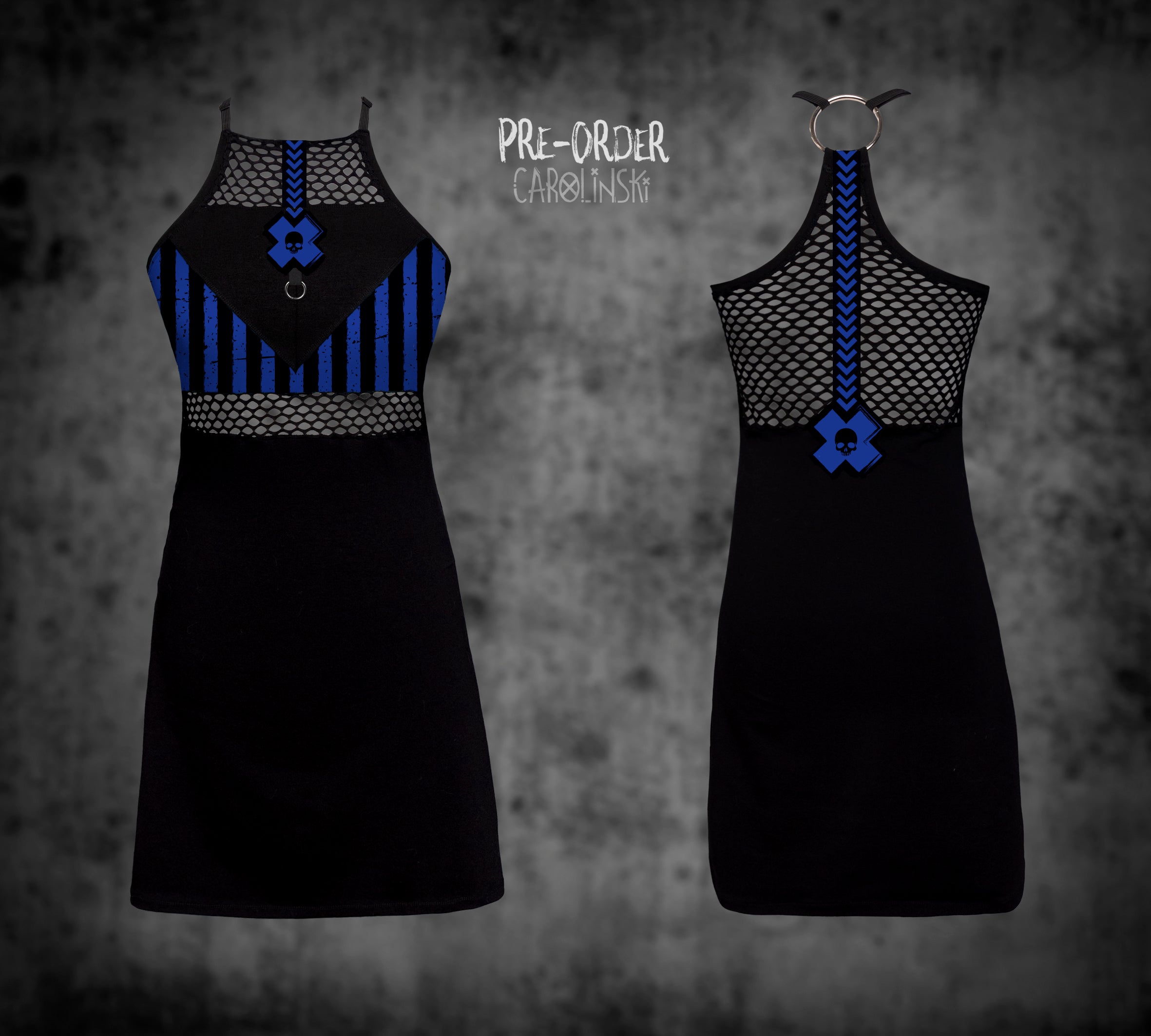HighNeck Dress - Stripes