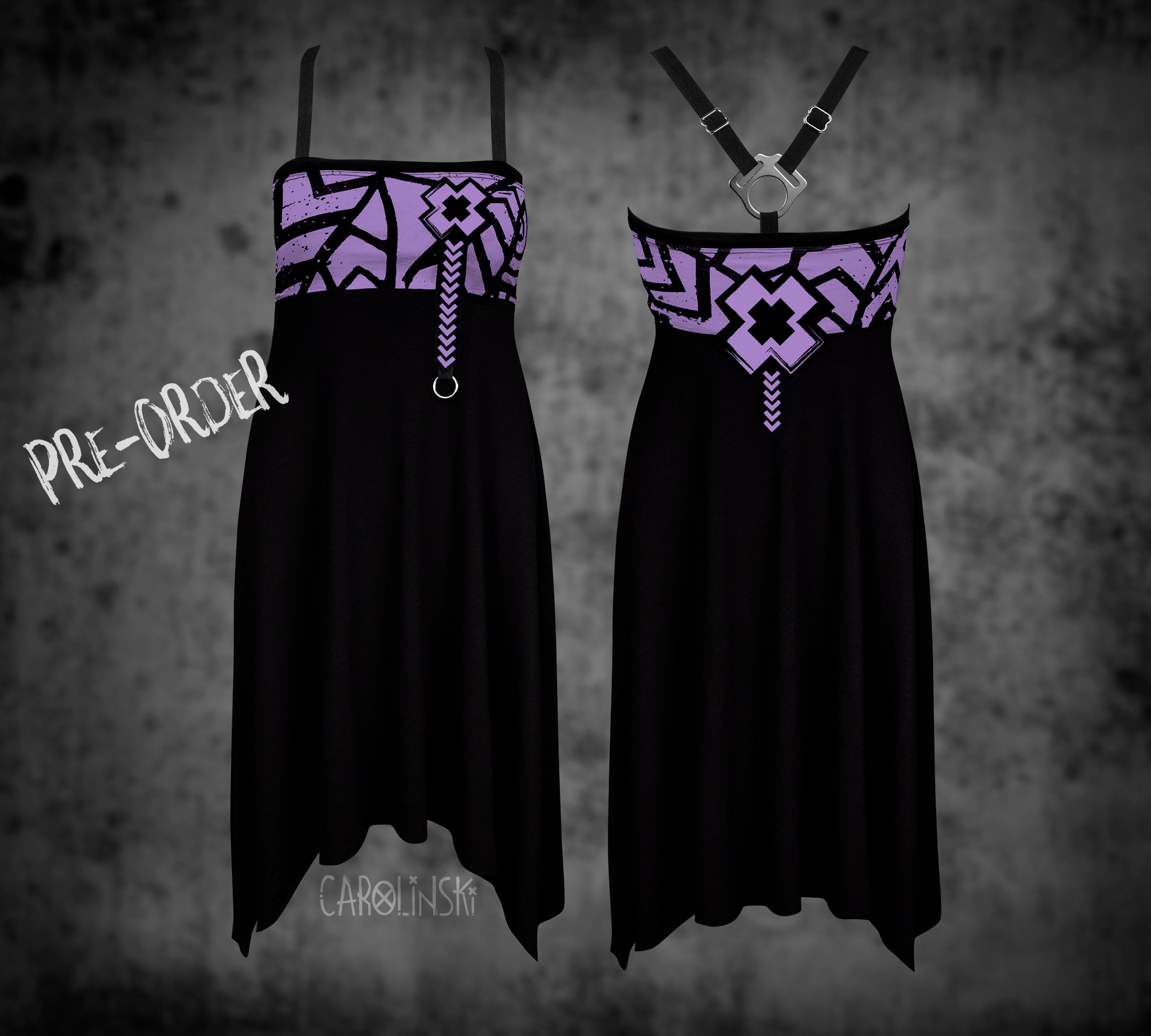 Crossback Dress - Grunge