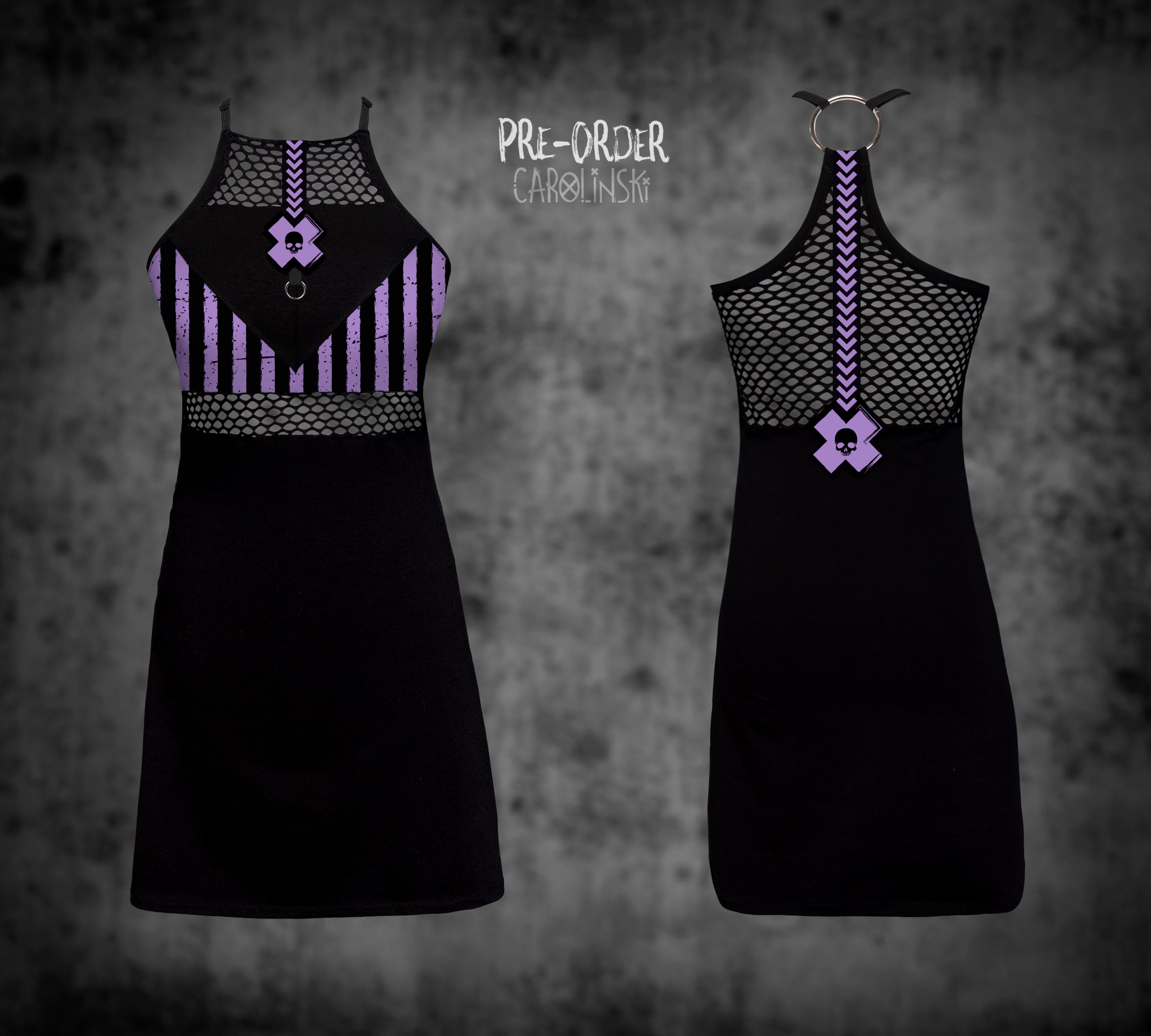 HighNeck Dress - Stripes