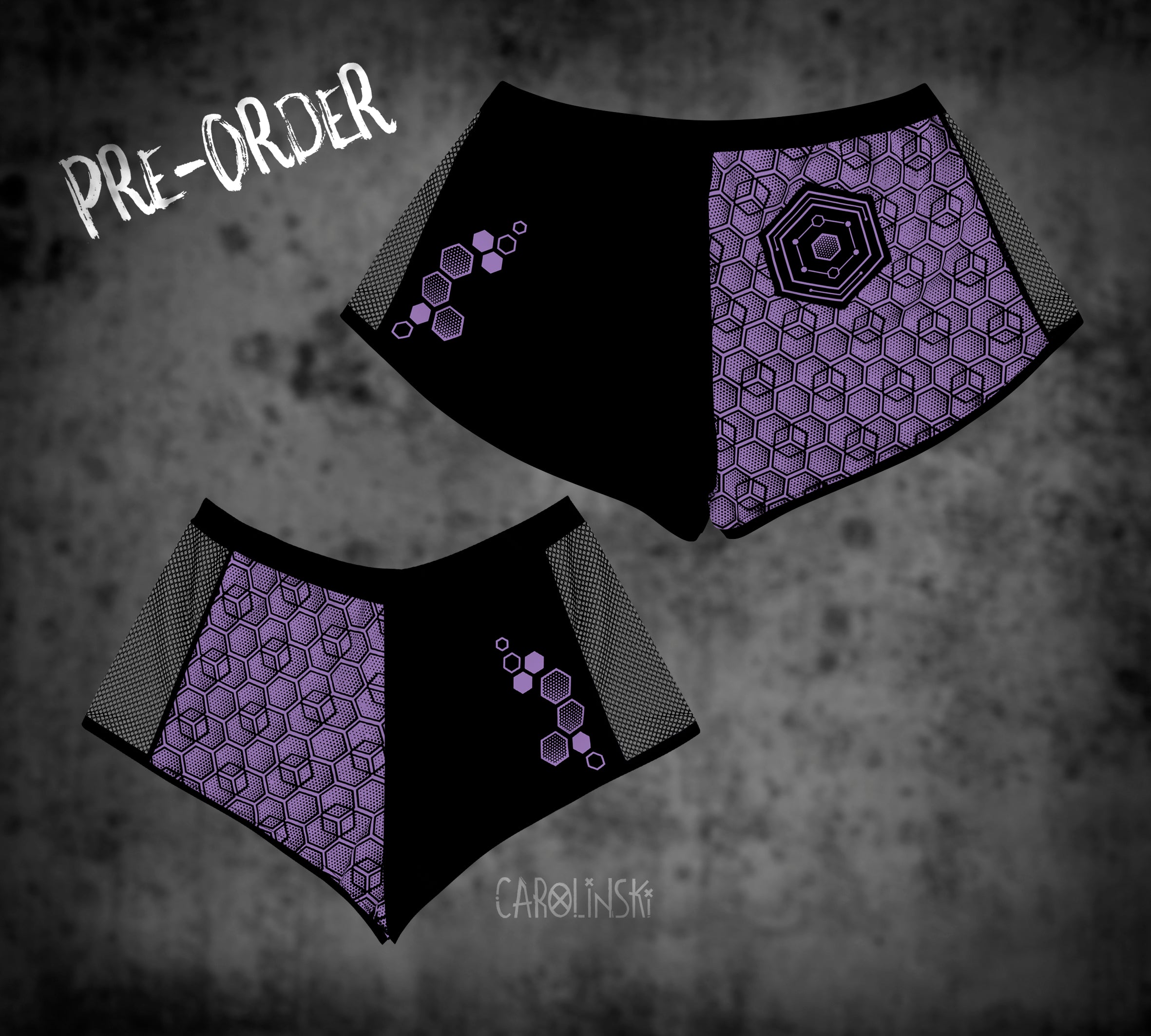 Split Shorts - Hexagon