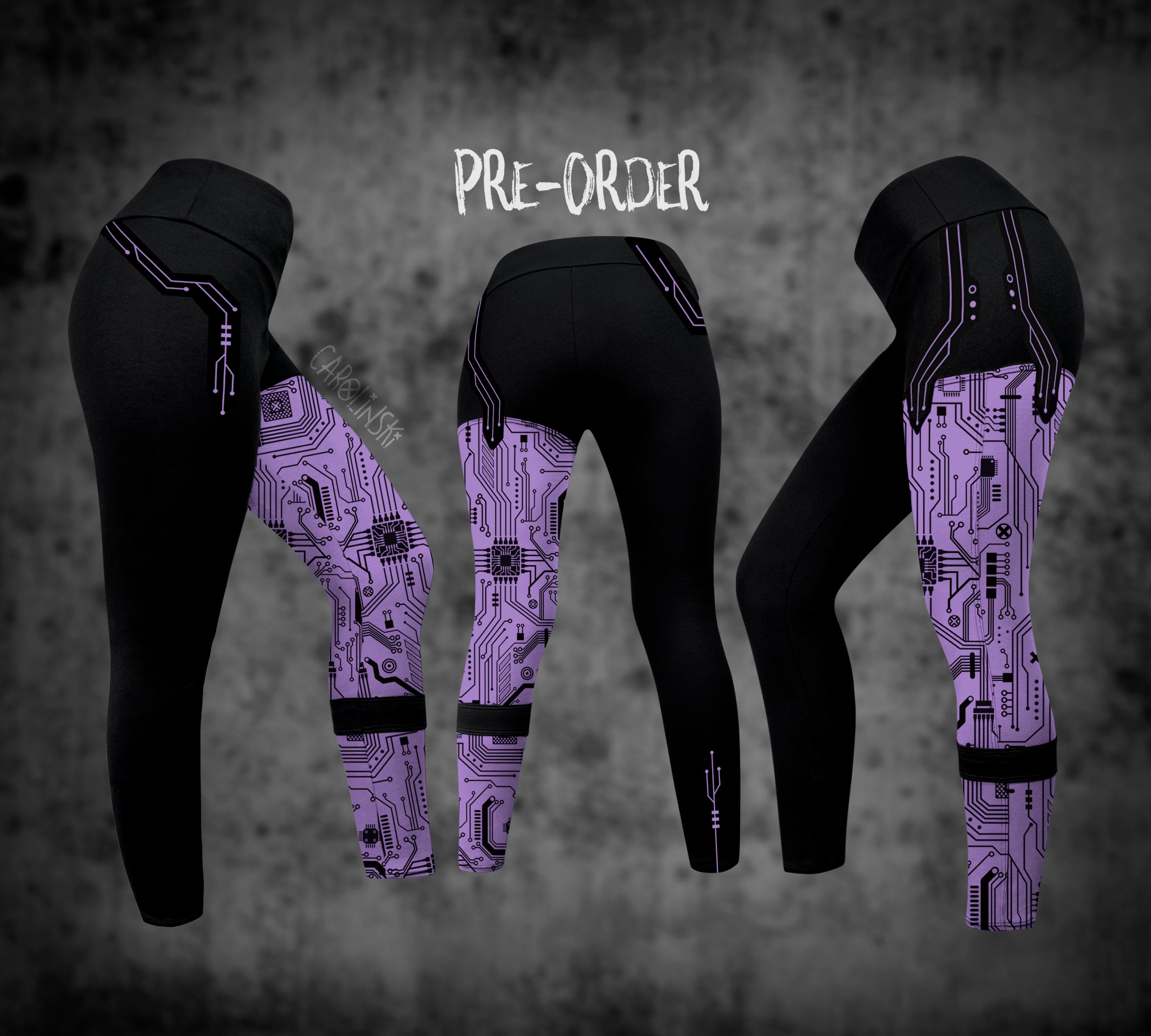 Split Leggings - Circuit Board