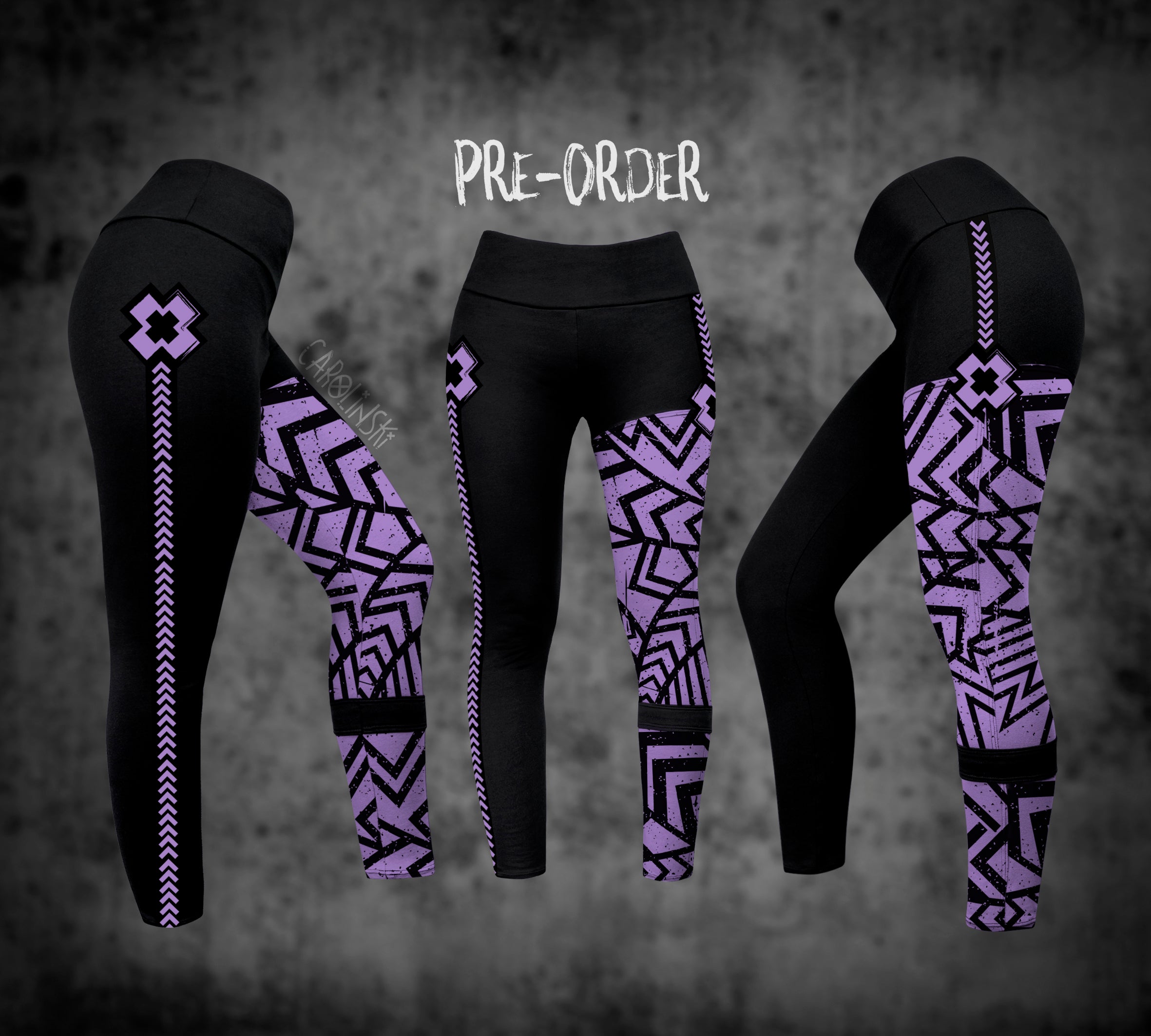 Split Leggings - Grunge