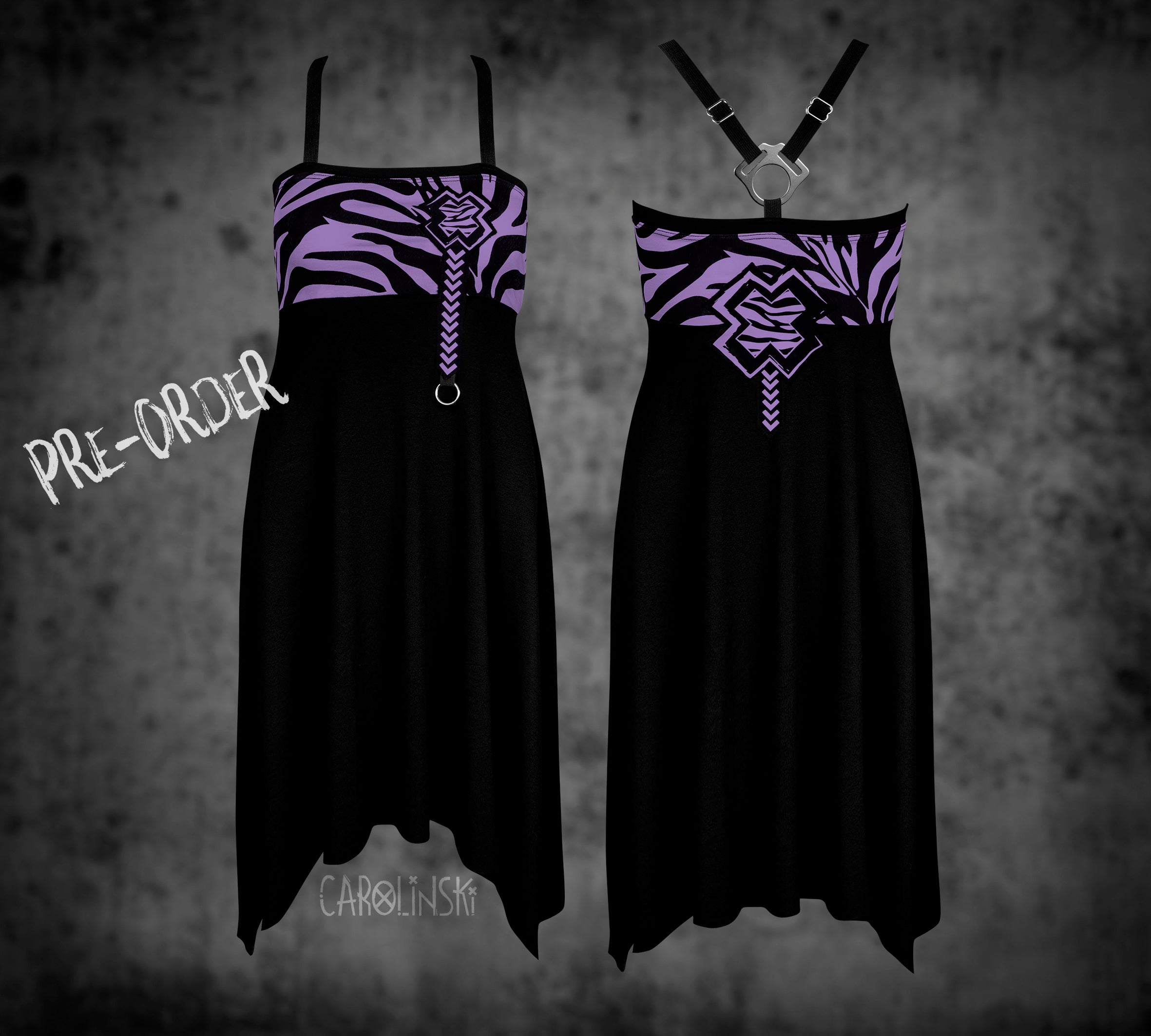 Crossback Dress - Zebra