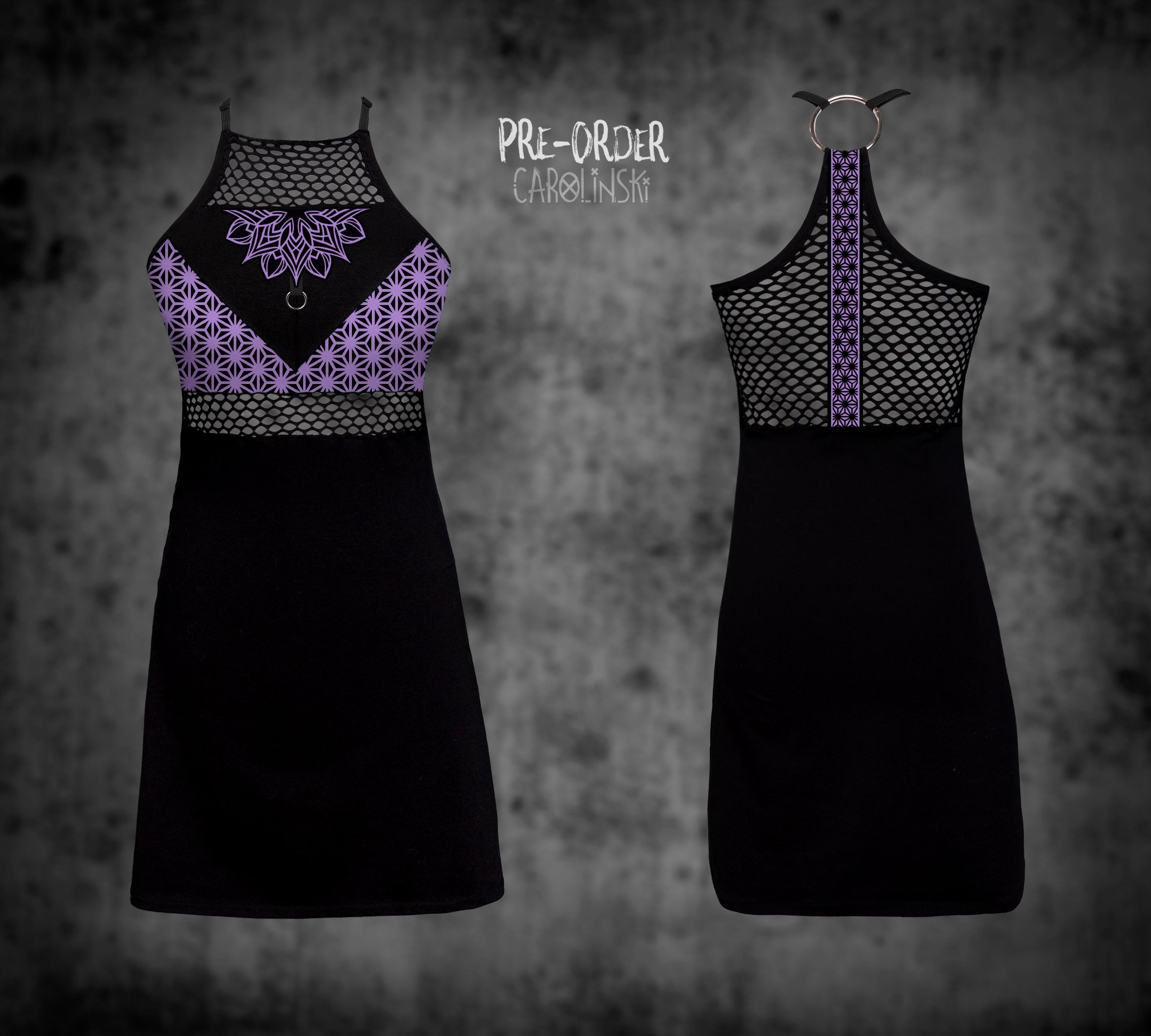 HighNeck Dress - Asanoha