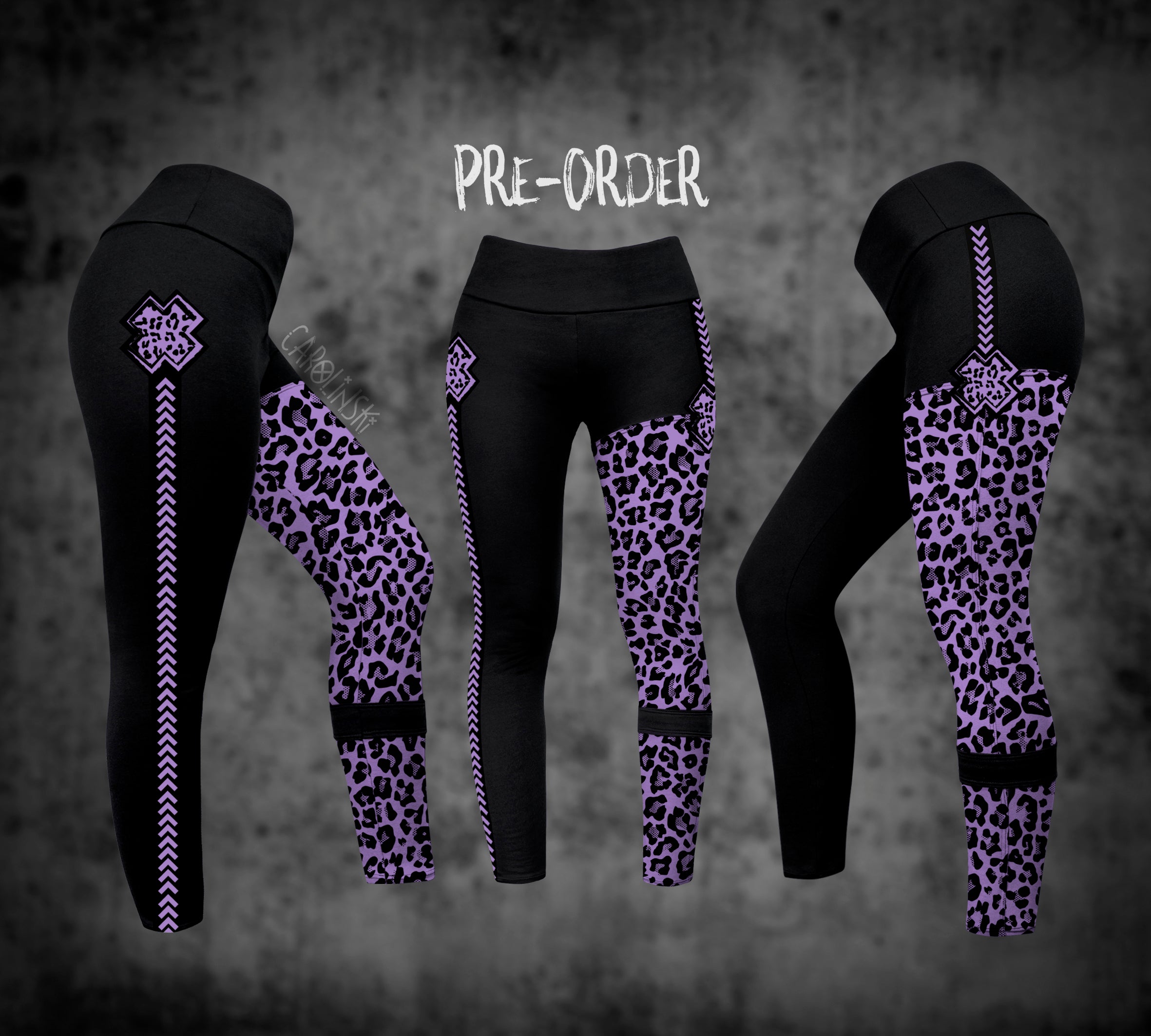 Split Leggings - Leopard