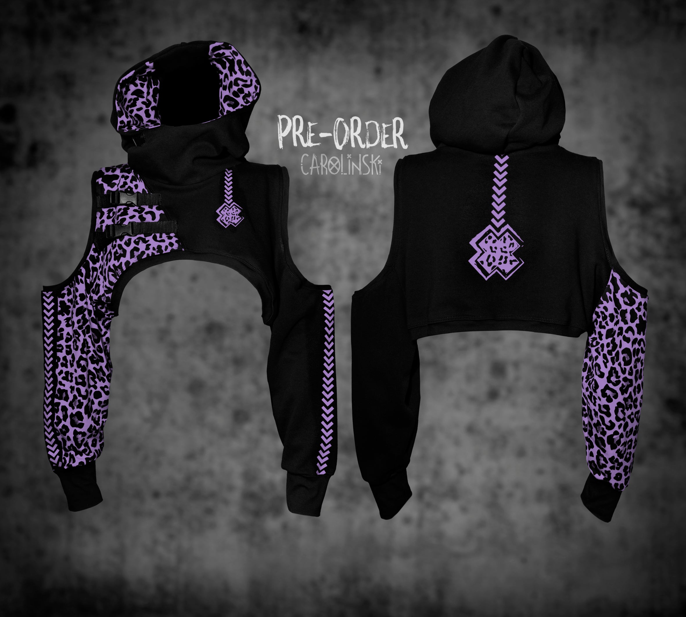 Crop Hoodie - Leopard