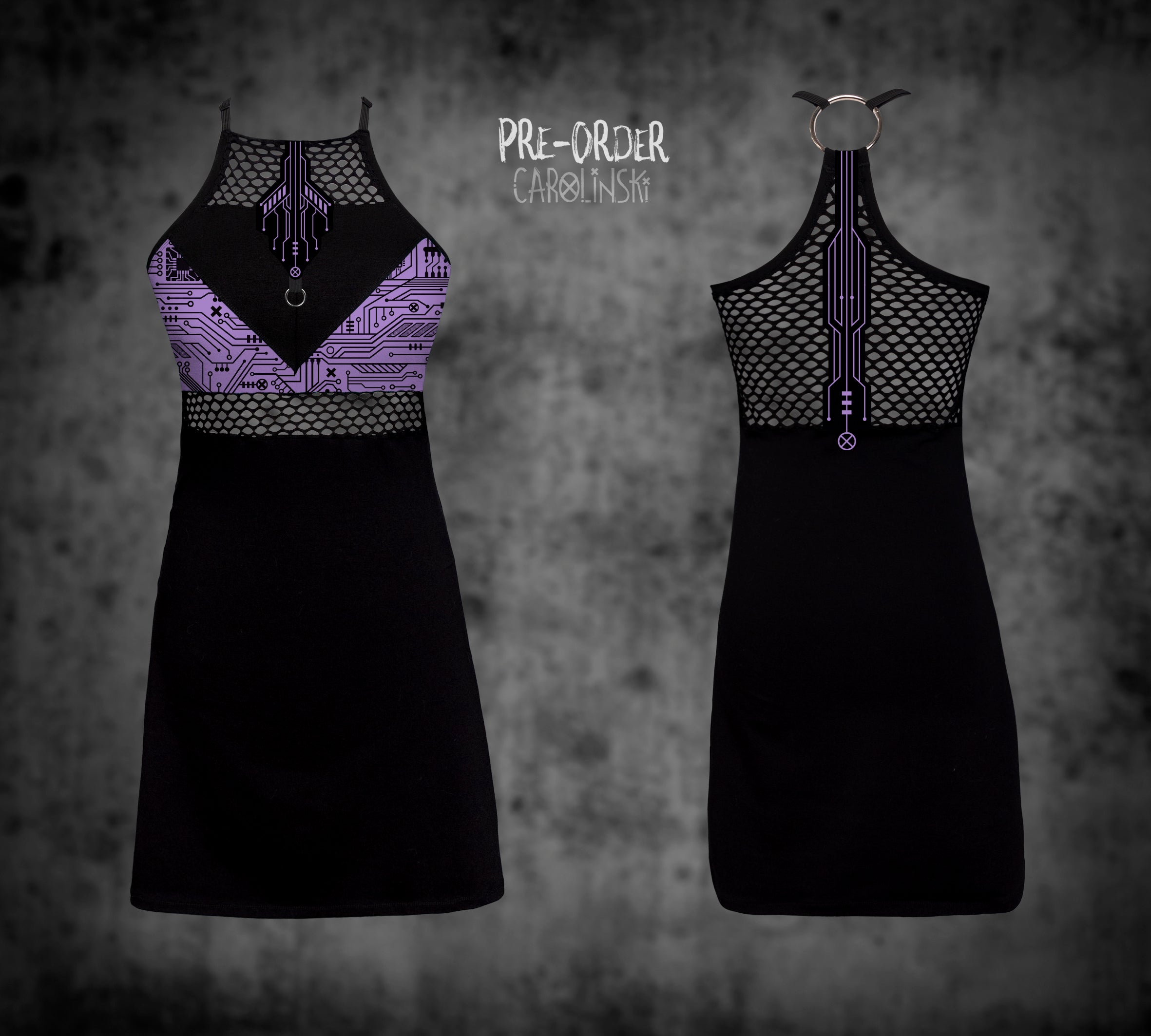 HighNeck Dress - Circuitboard