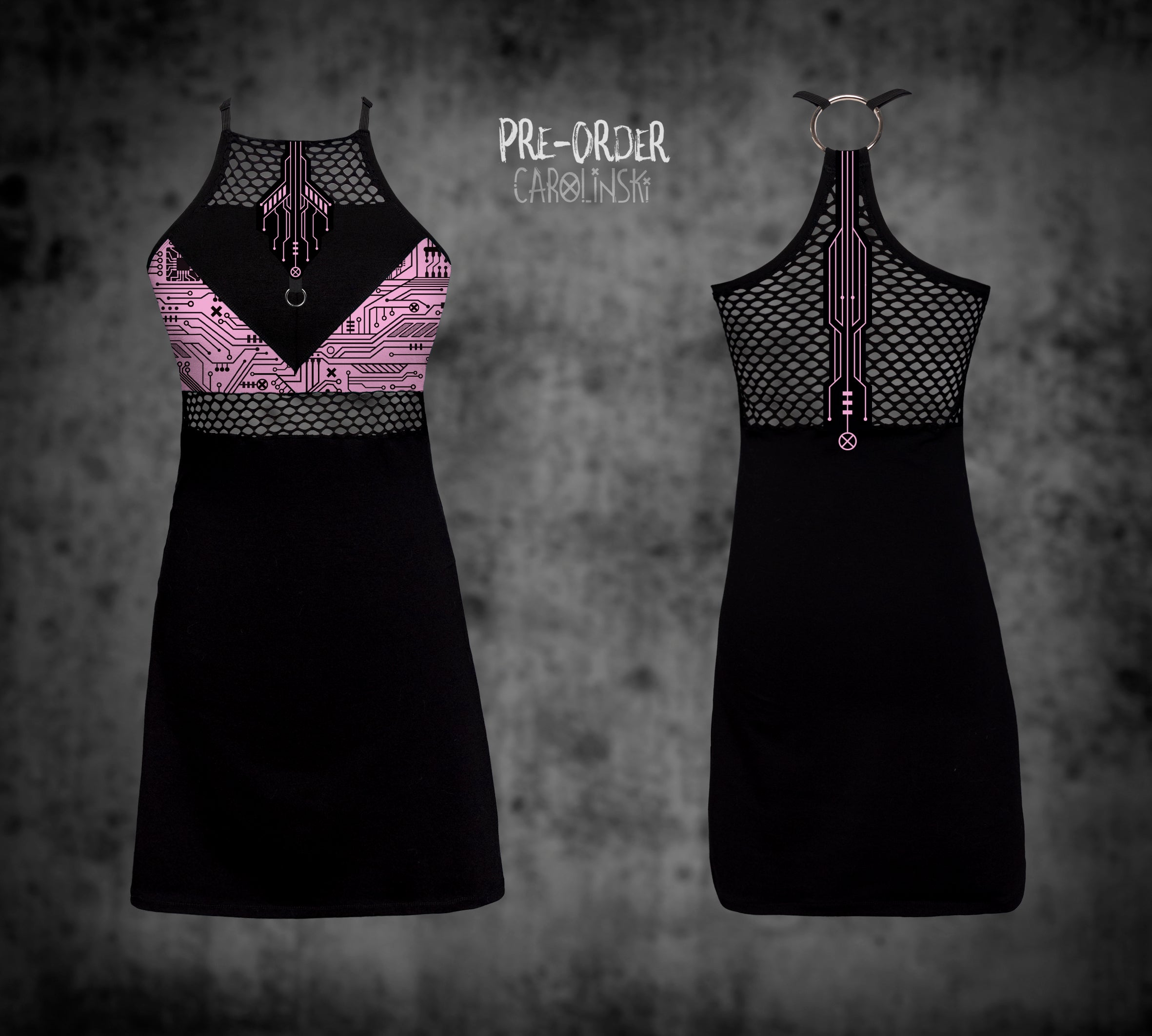 HighNeck Dress - Circuitboard