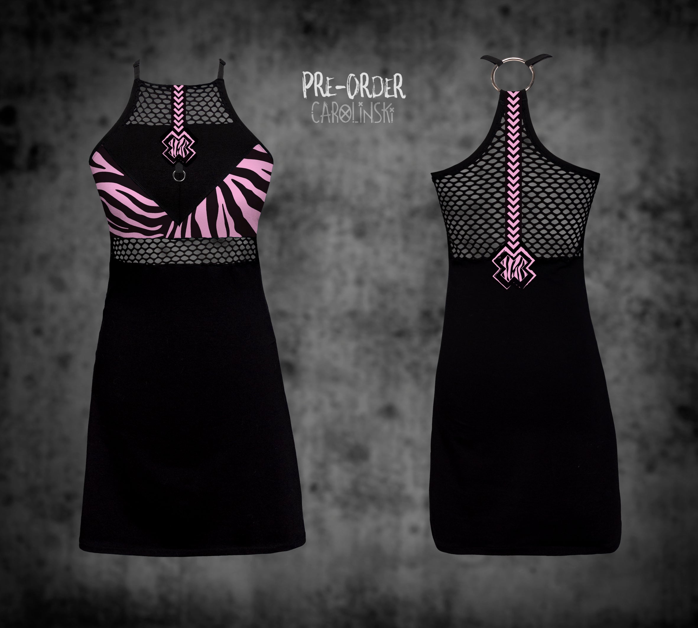 HighNeck Dress - Zebra