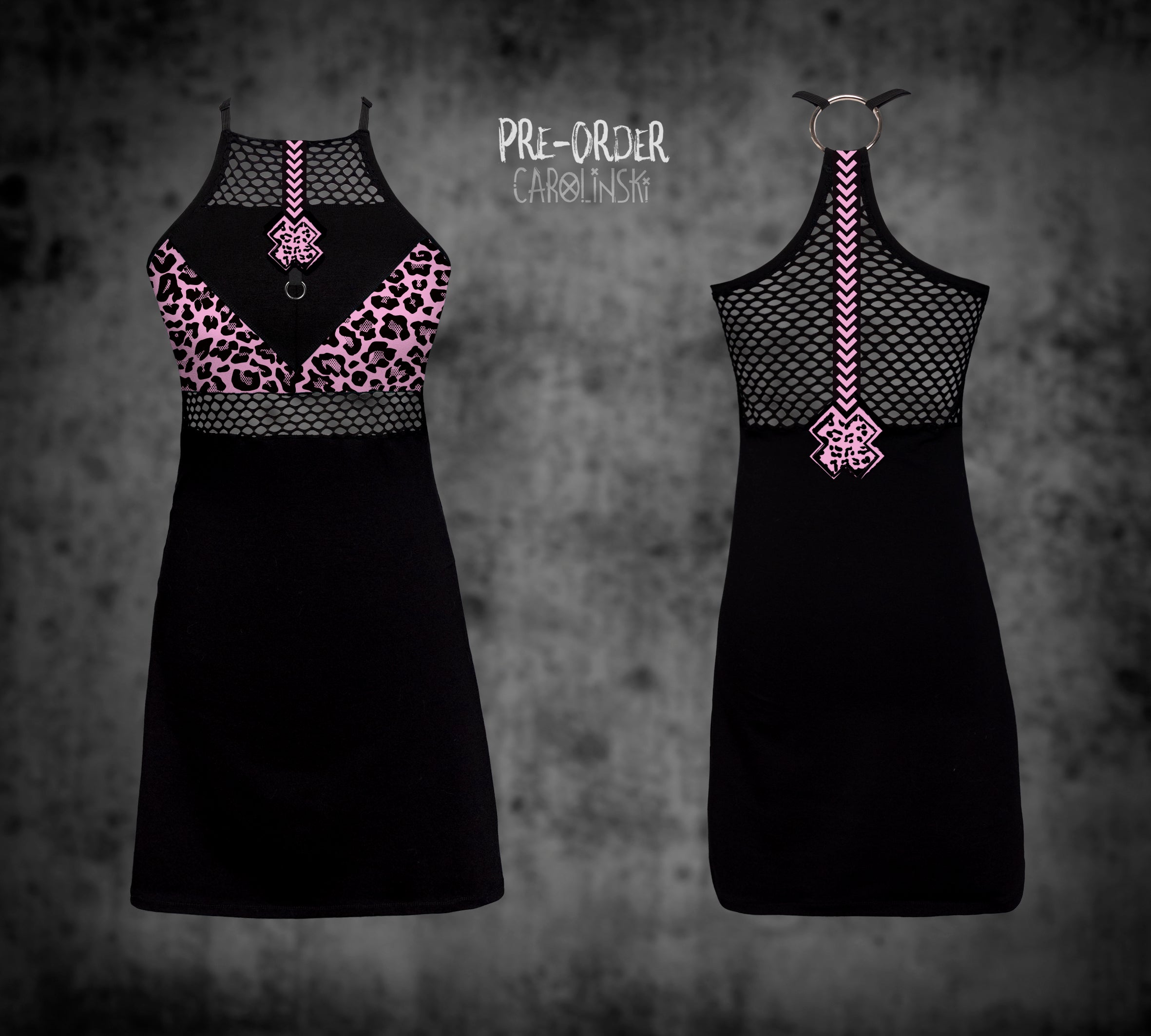 HighNeck Dress - Leopard