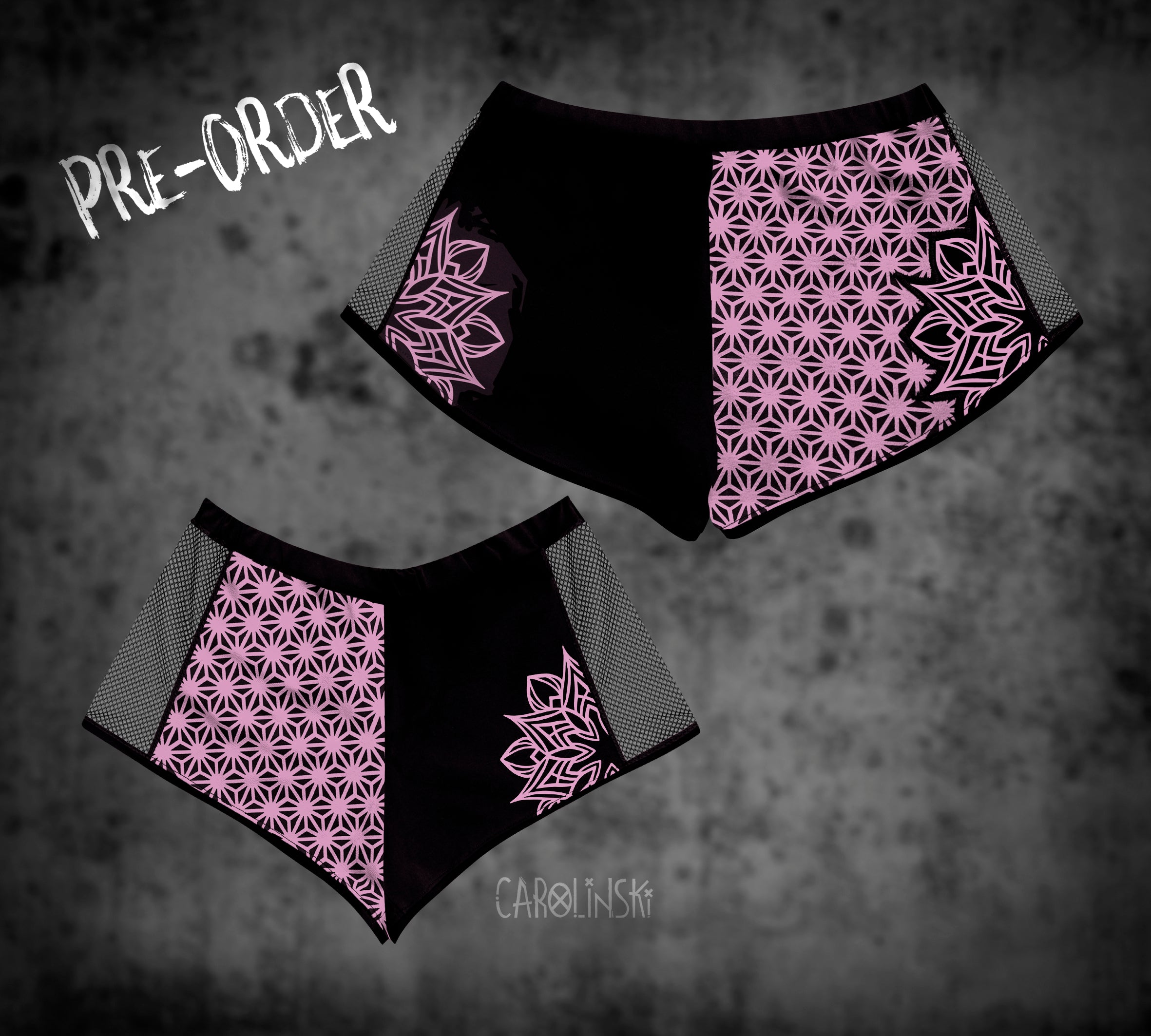 Split Shorts - Asanoha