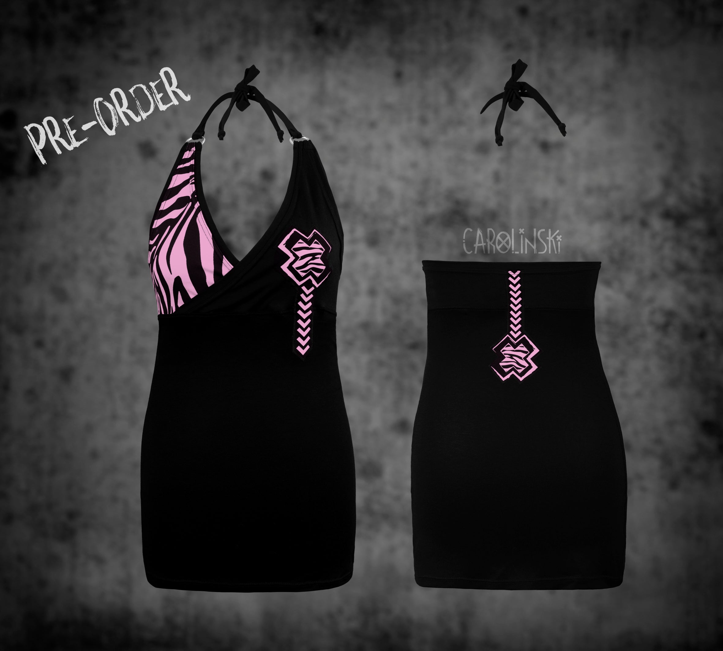 Neck holder top - zebra