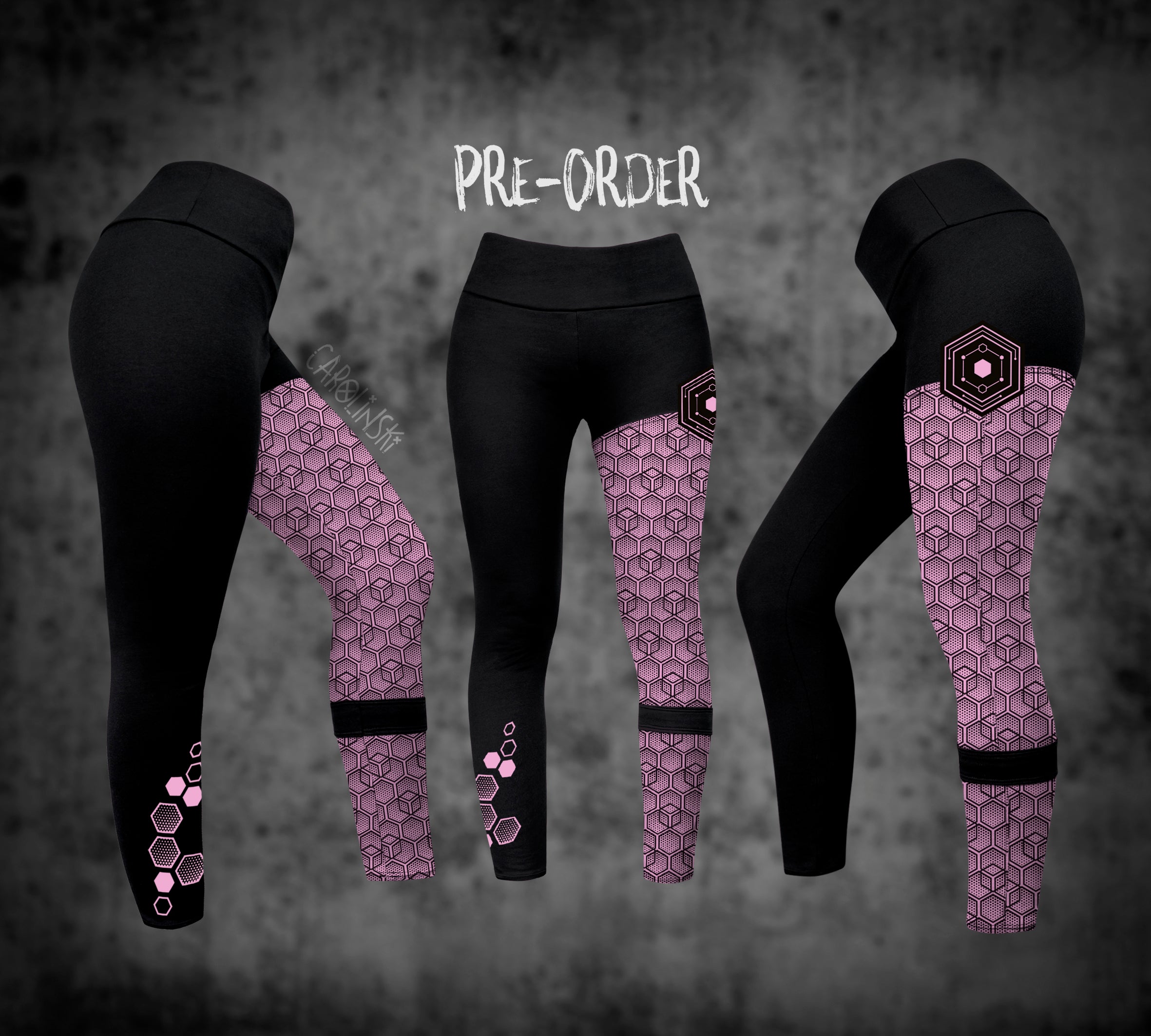 Split Leggings - Hexagon
