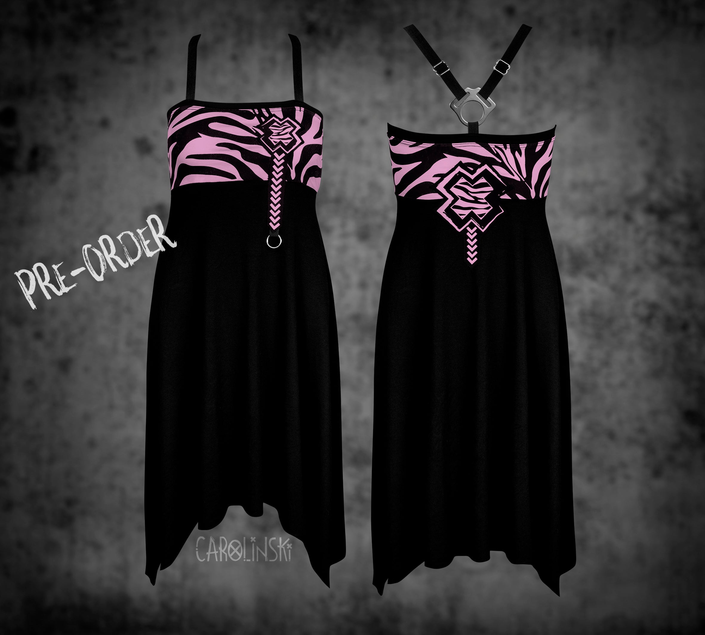Crossback Dress - Zebra